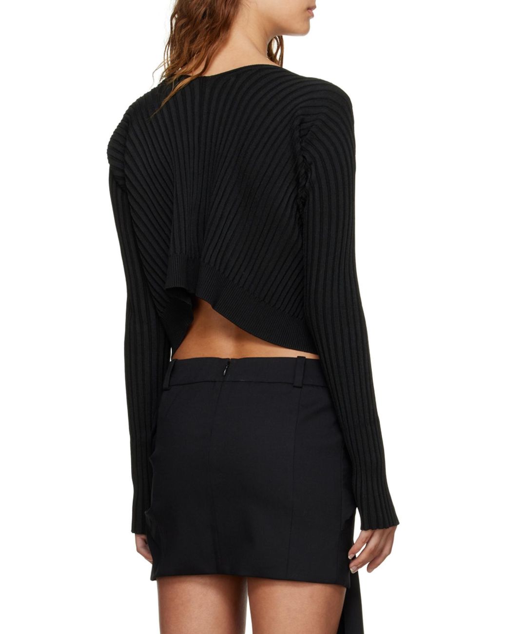Jacquemus Black Logo Plaque Long-Sleeved Cardigan
