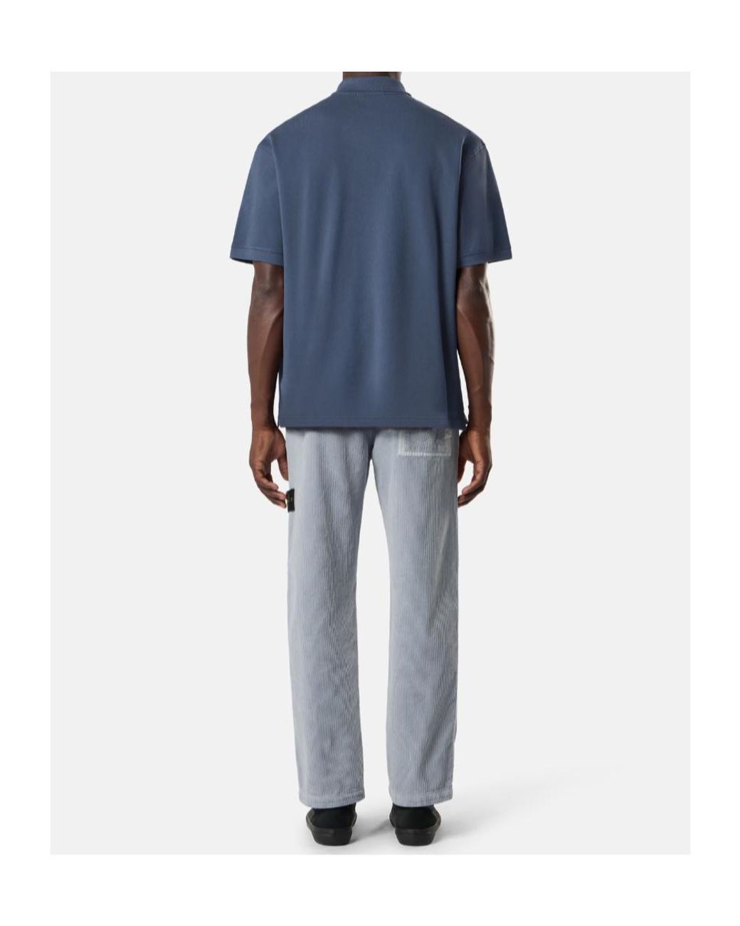 Stone Island Blue Regular-Fit Chino Trousers With Contrast Pocket for men