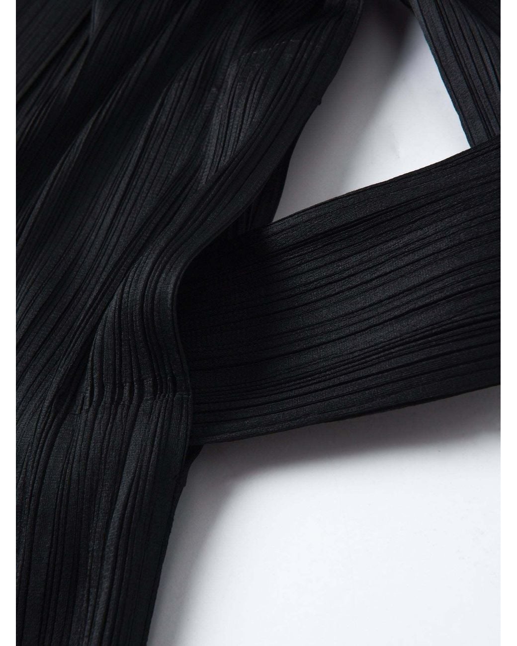 Pleats Please Issey Miyake Black Pleated Casual Jacket