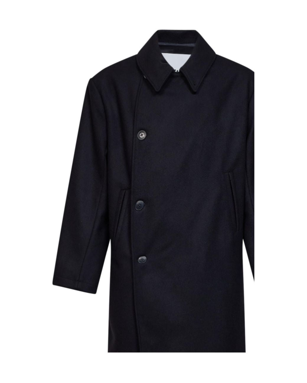 Costumein Blue Plaxy Single-Breasted Coat for men