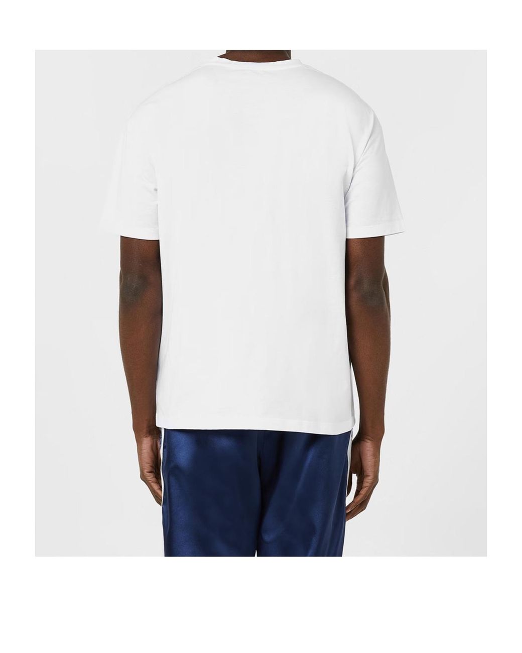 Balmain White Print Logo Cotton T-Shirt for men