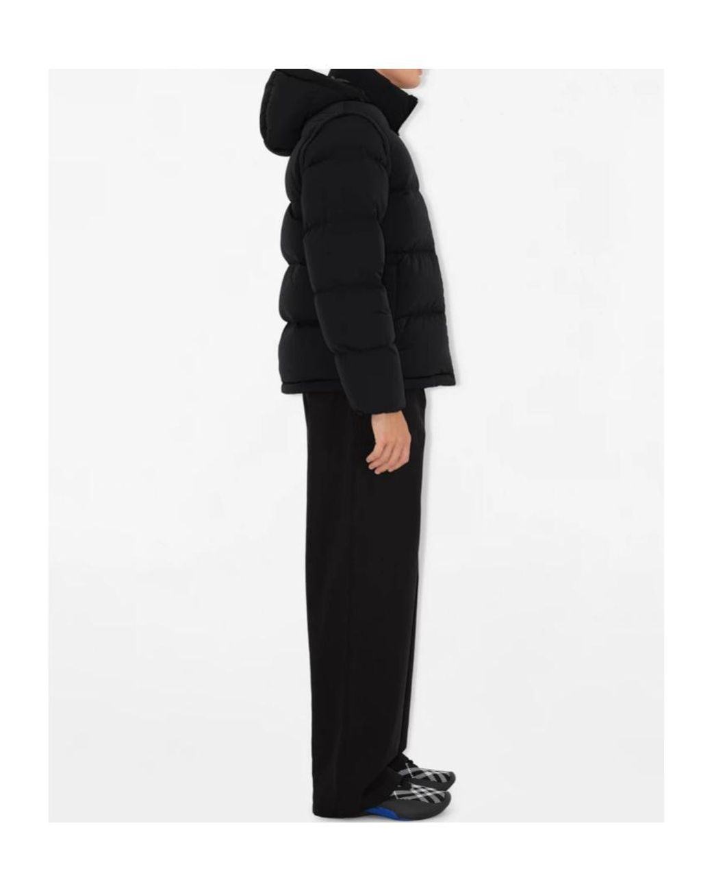 Burberry Black Detachable Sleeve Nylon Puffer Jacket for men