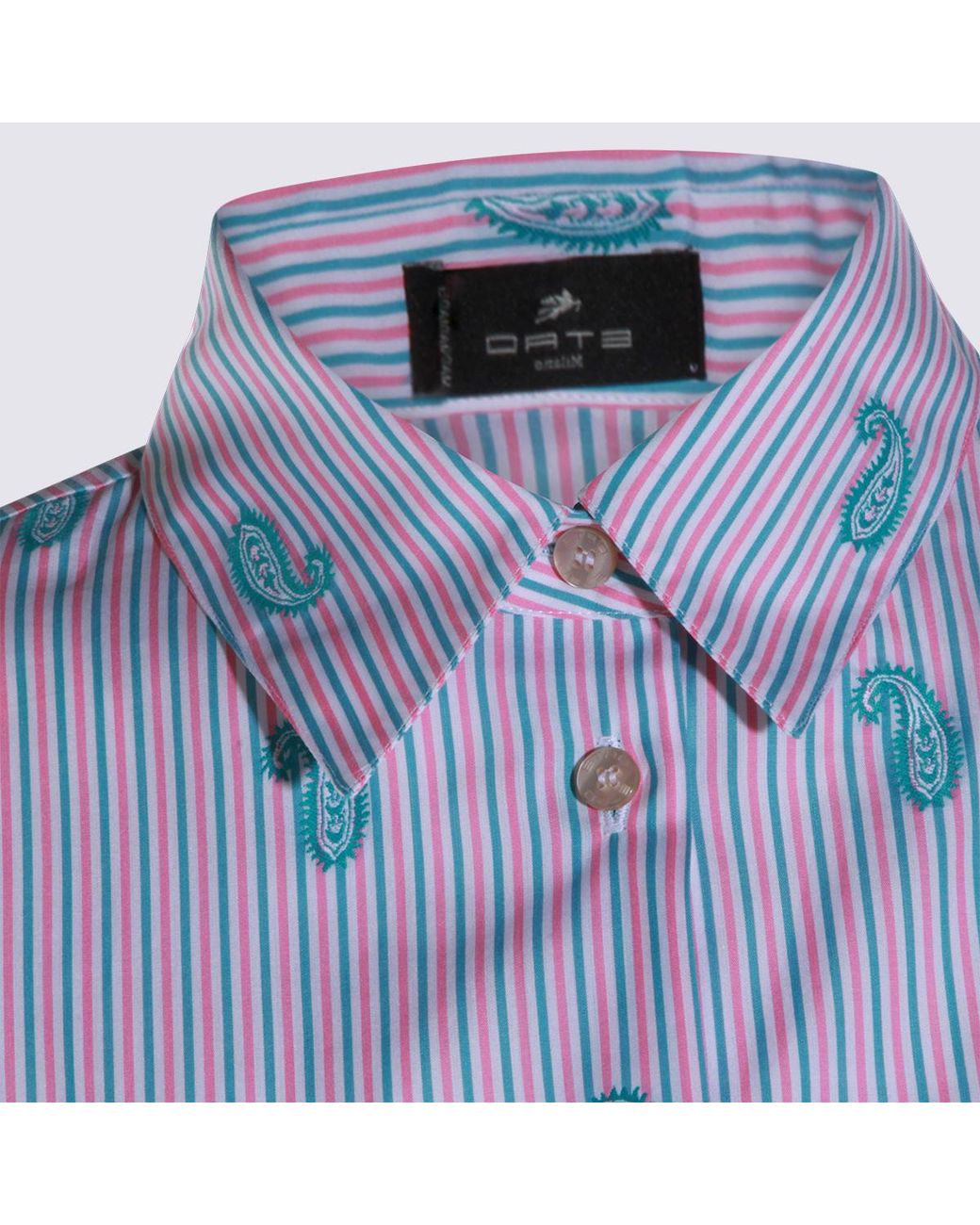 Etro Purple Striped Paisley Shirt