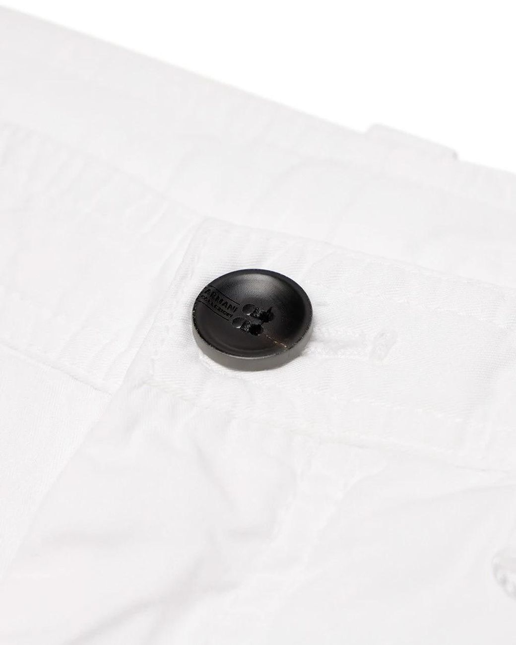Armani Collezioni White Logo Shorts for men