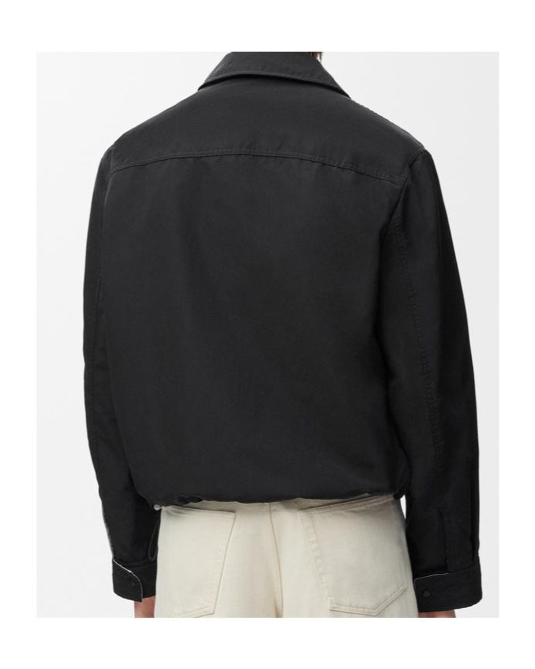 Loewe Black Canvas Zip-Up Jacket for men