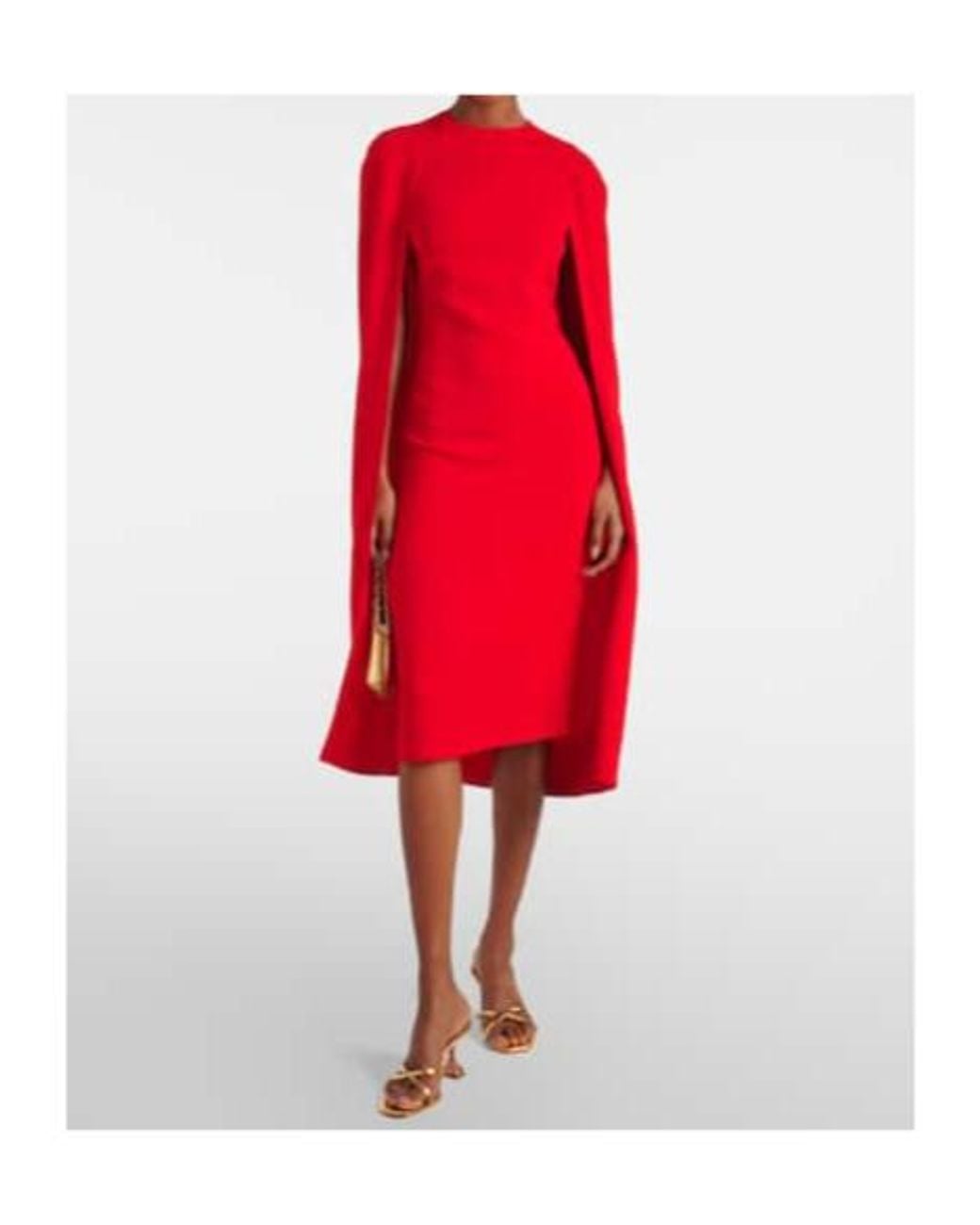 Stella McCartney Red Caped Midi Dress