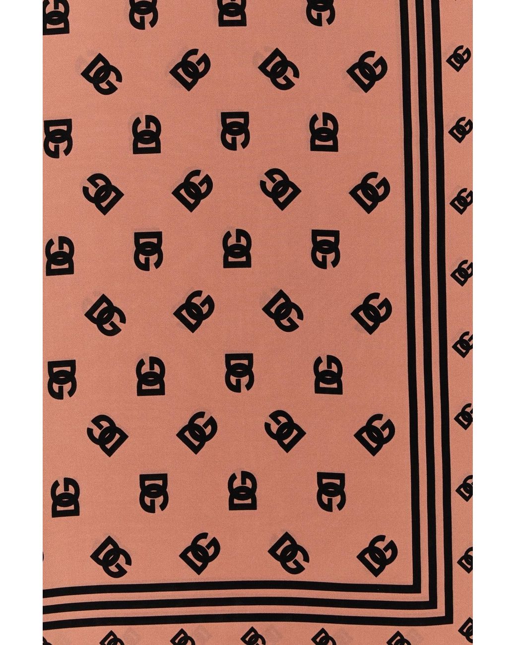 Dolce & Gabbana Red Logo Silk Scarf