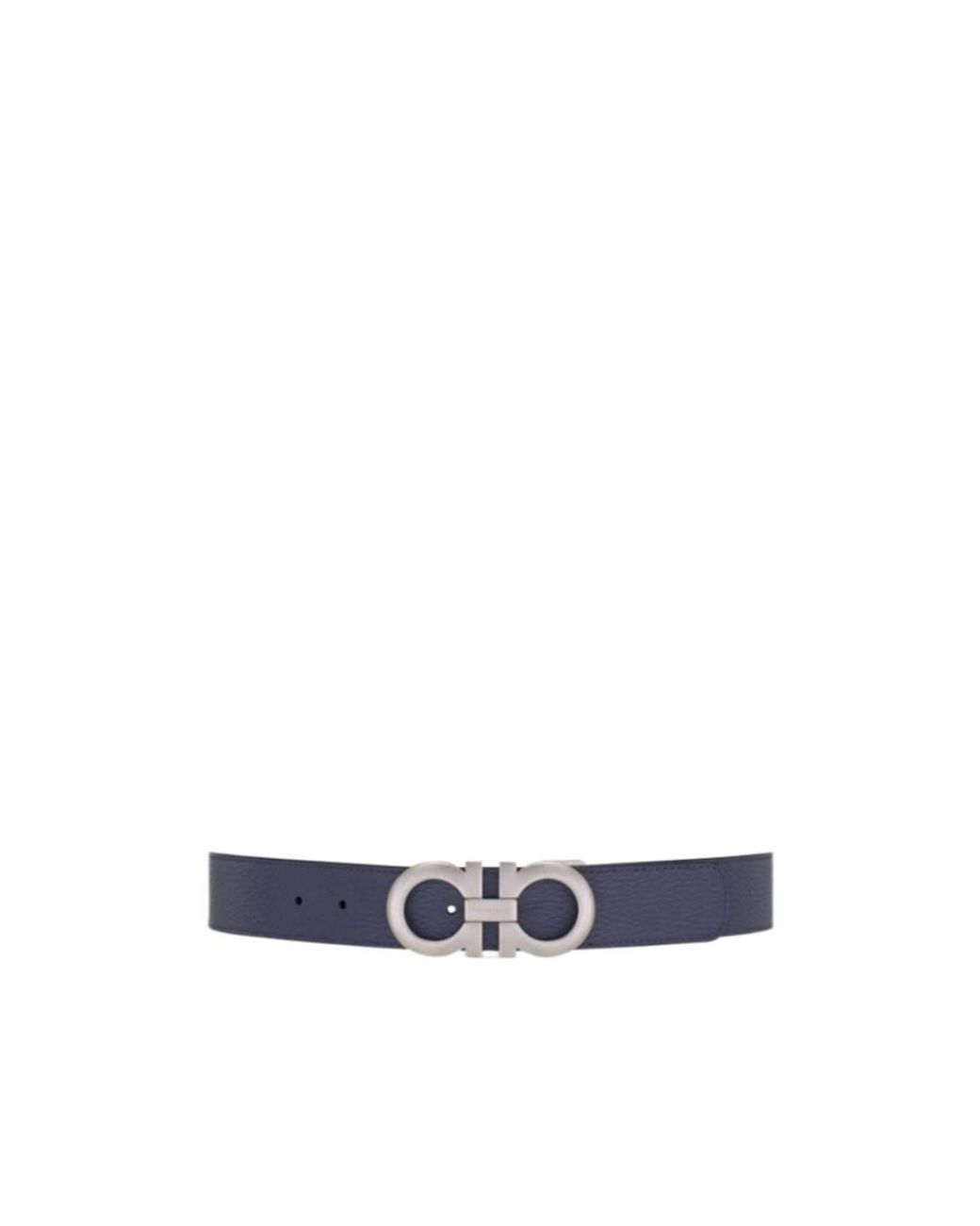 Ferragamo White Ferragamo Reversible Gancini Buckle Belt for men