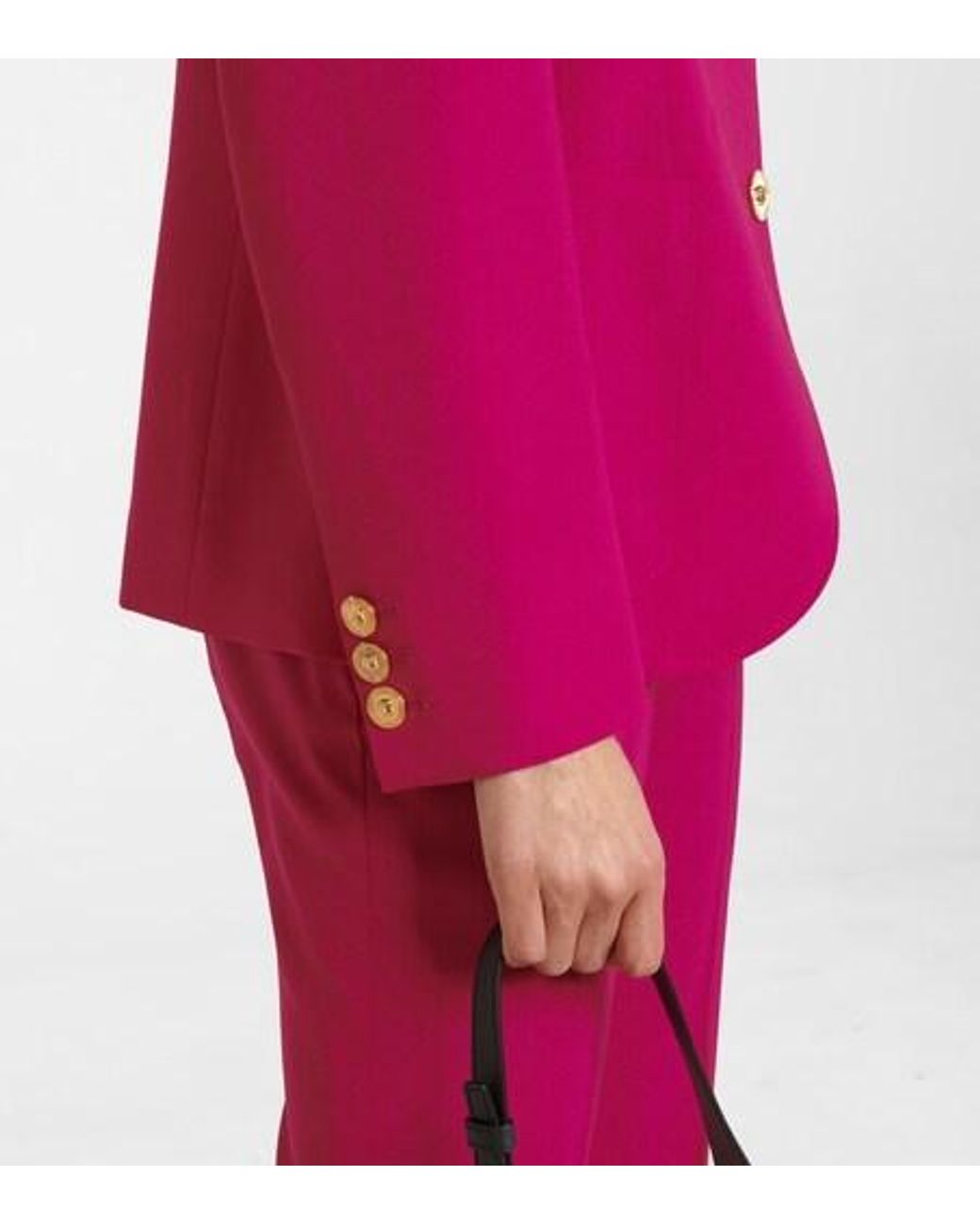 Versace Pink Wool-Blend Blazer