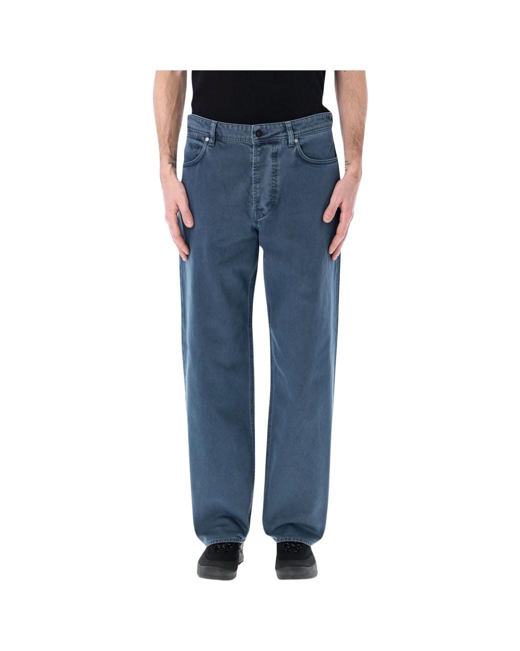 Stone Island Blue Straight Leg Jeans for men