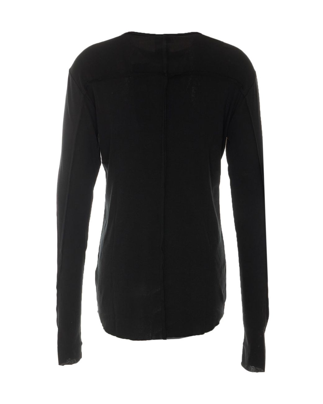 Thom Krom Black Long Sleeve Crewneck Sweater for men