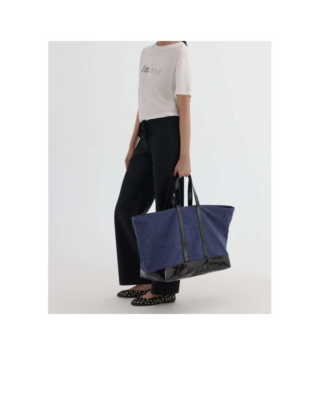 GIMAGUAS Blue Big Canvas Tote Bag