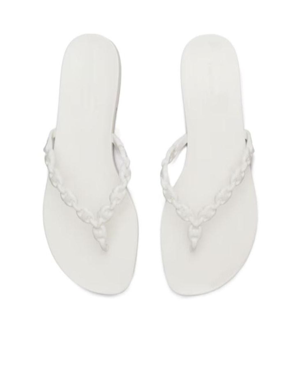 Tory Burch White Gemini Link Jelly Flip-Flops