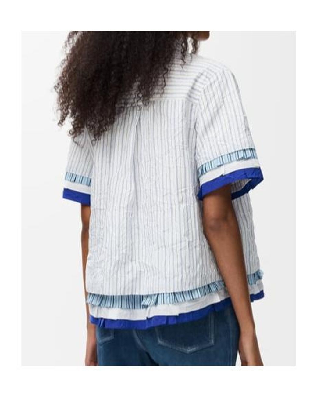 Loewe White Striped Short-Sleeve Shirt