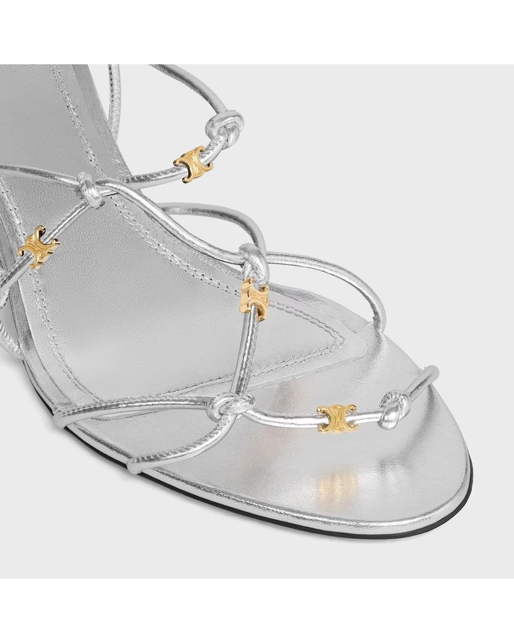 Céline White Uptown Heeled Mule