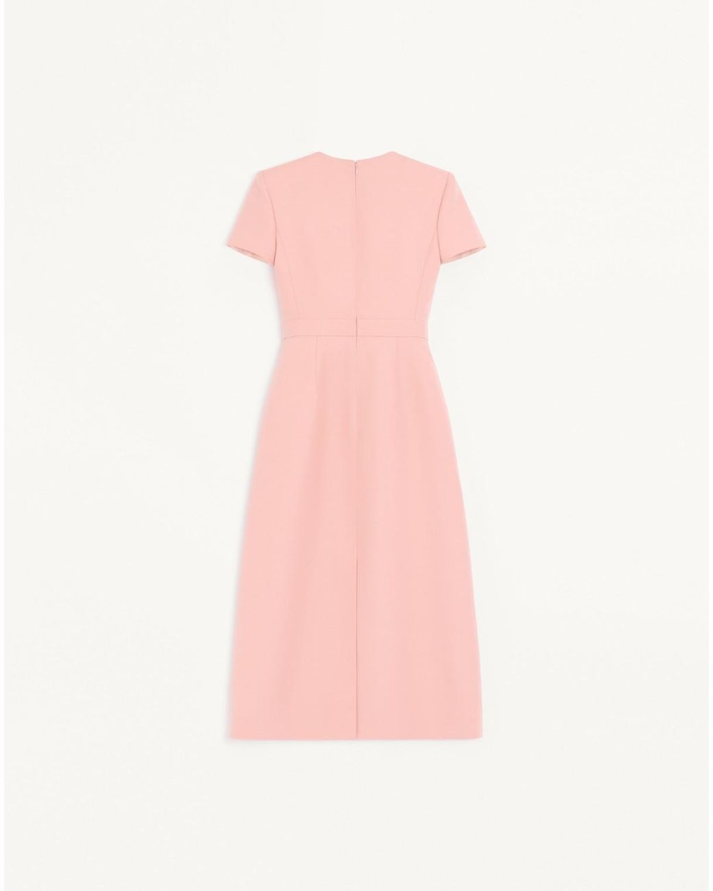 Valentino Pink Floral Appliqué Midi Dress