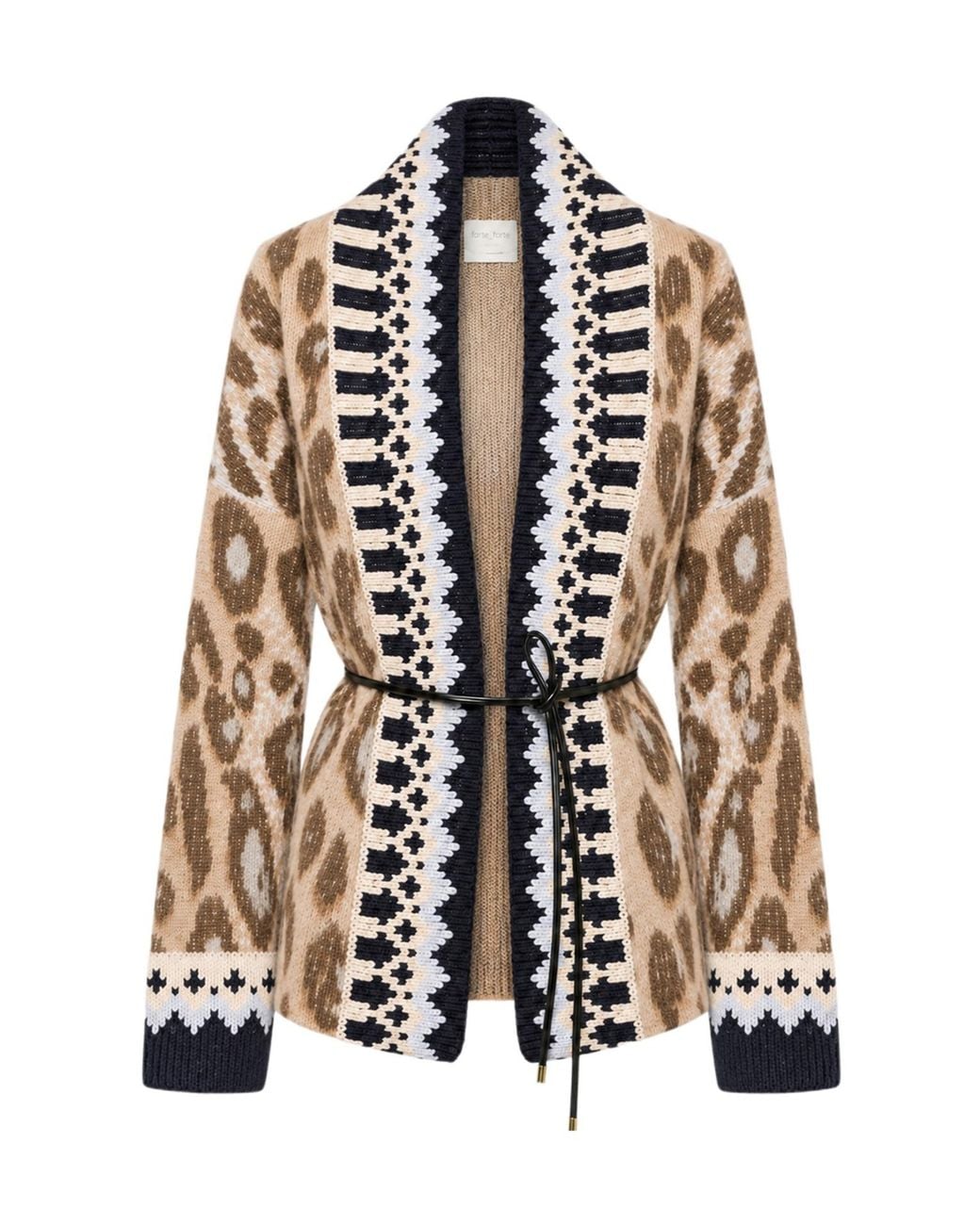 Forte_forte White Printed Knit Cardigan