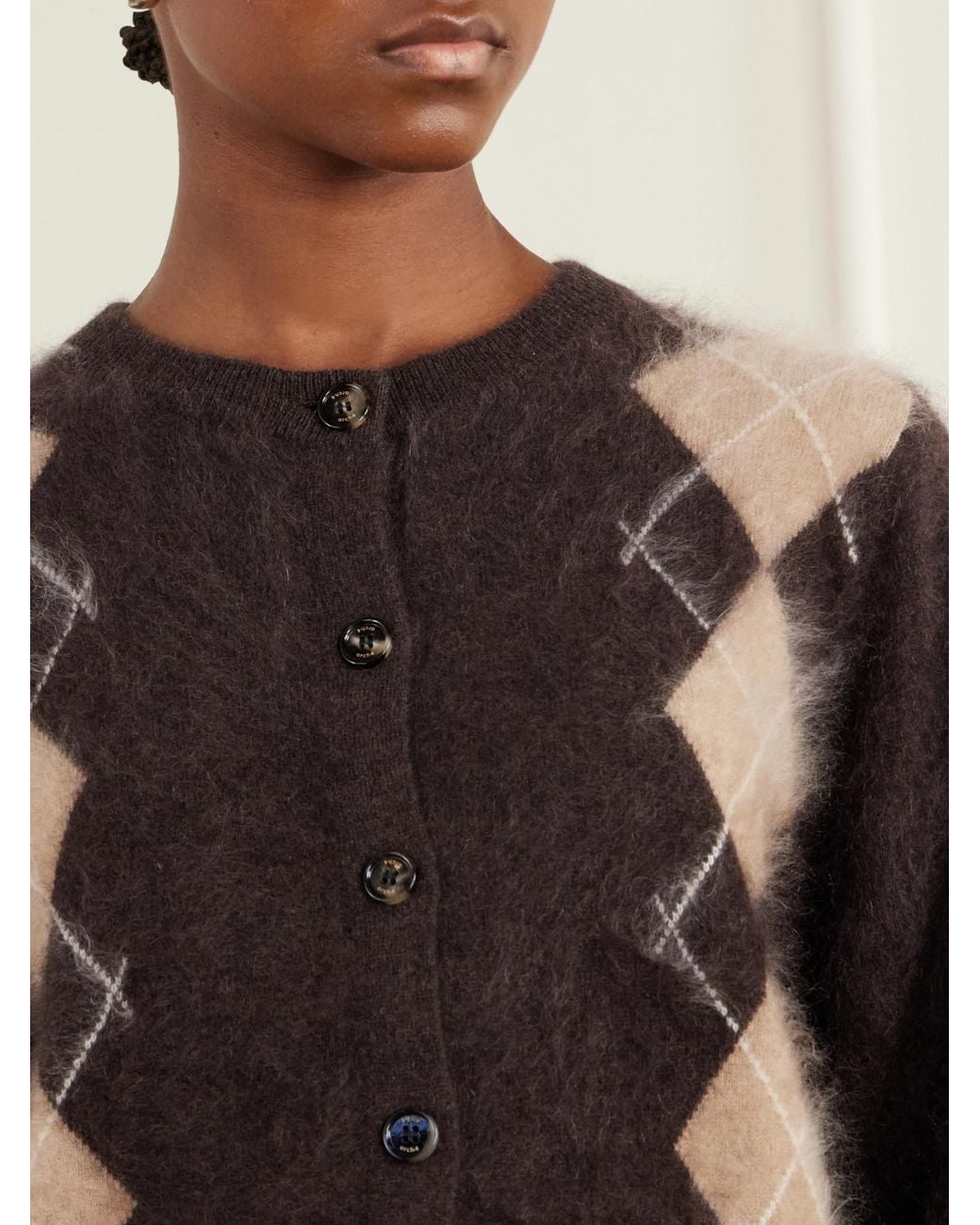 arch4 Black Brushed Cashmere Cardigan