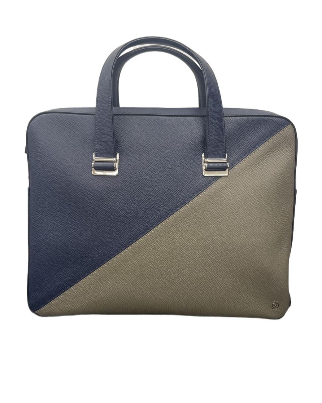 Block Colour Photo dunhill Color-Block Zip Handbag in Blue for Men | Lyst UK