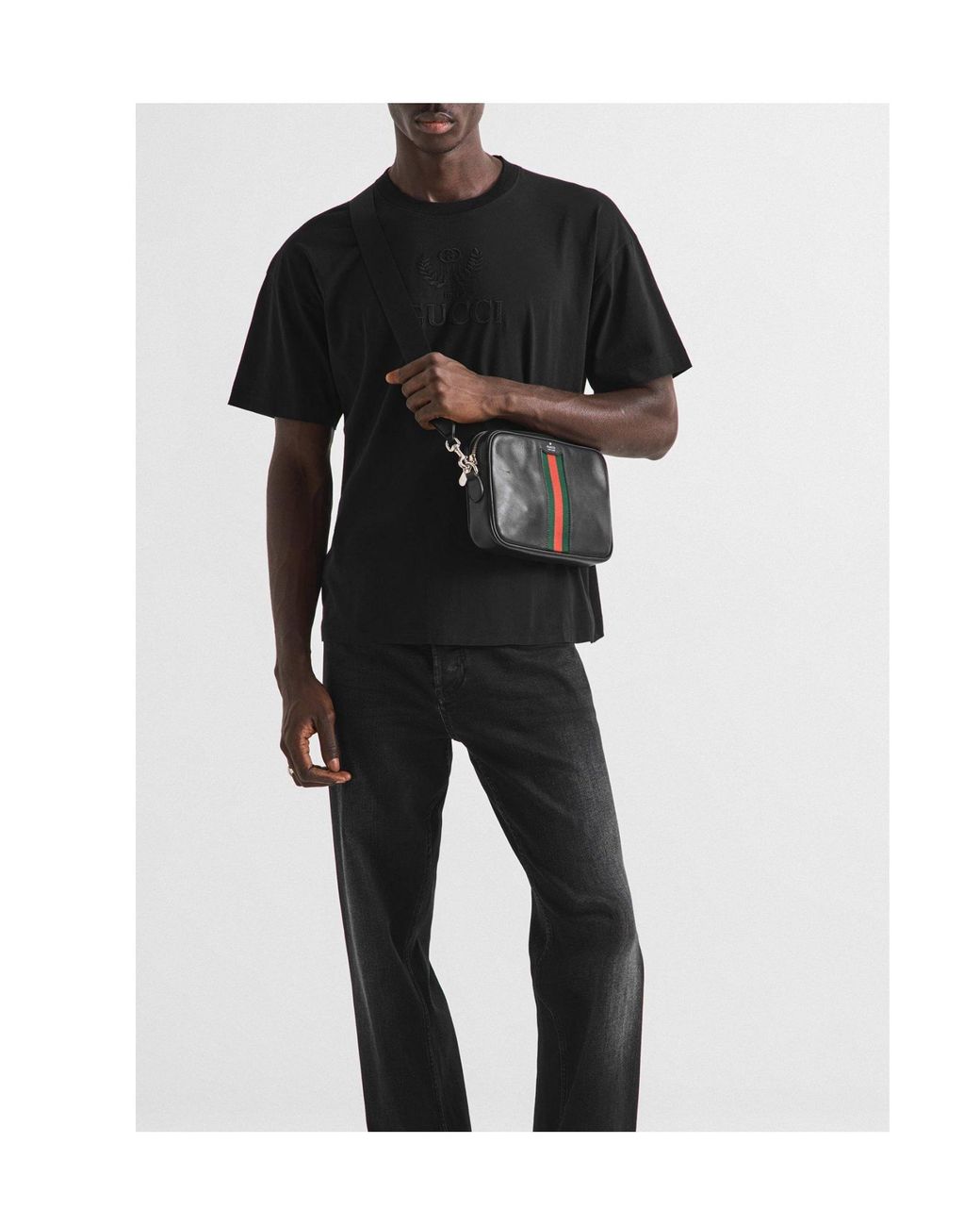 Gucci Black Crew Neck Short-Sleeve Tee for men