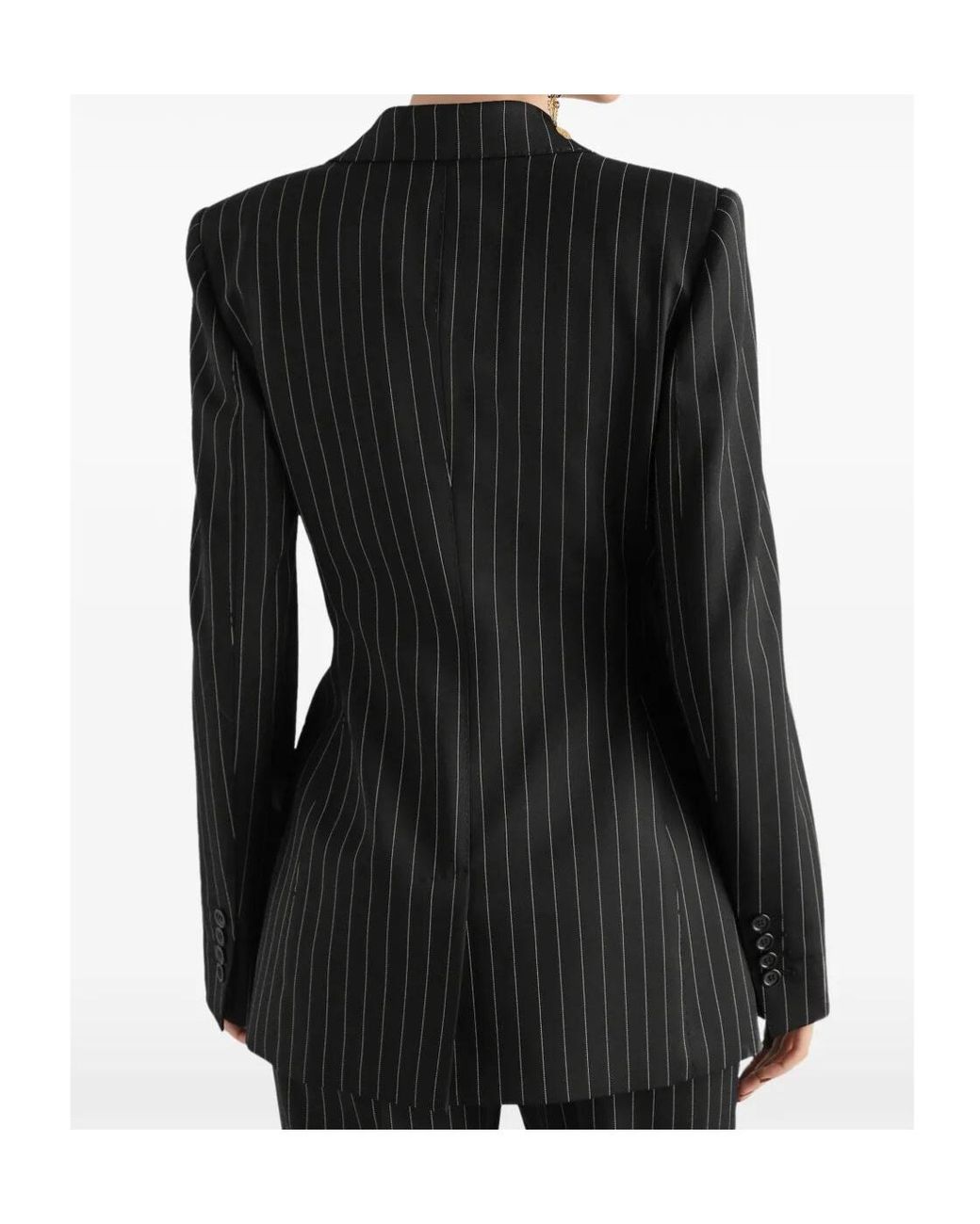Dolce & Gabbana Black Turlington Pinstriped Blazer