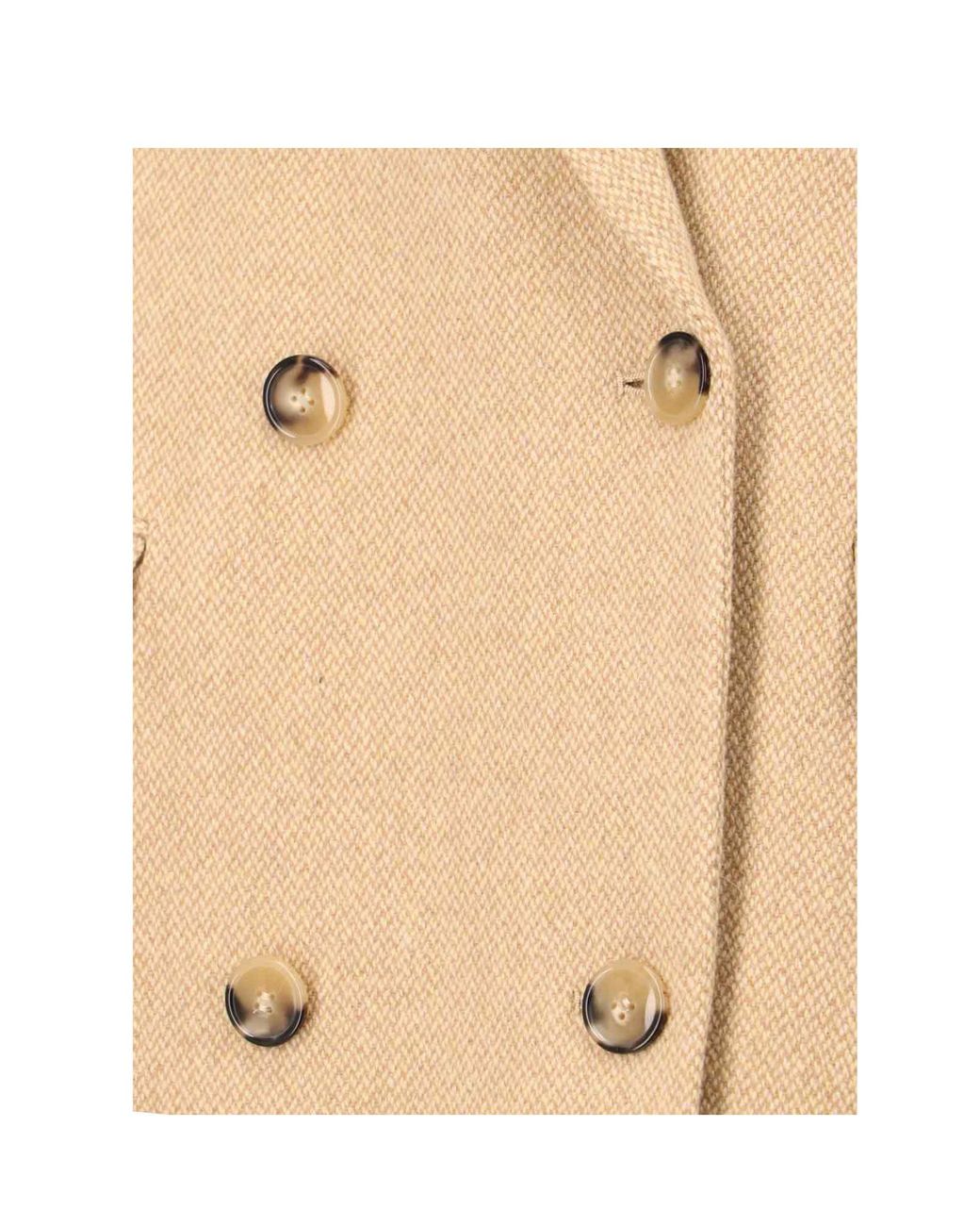 Isabel Marant Natural Double-Breasted Coat