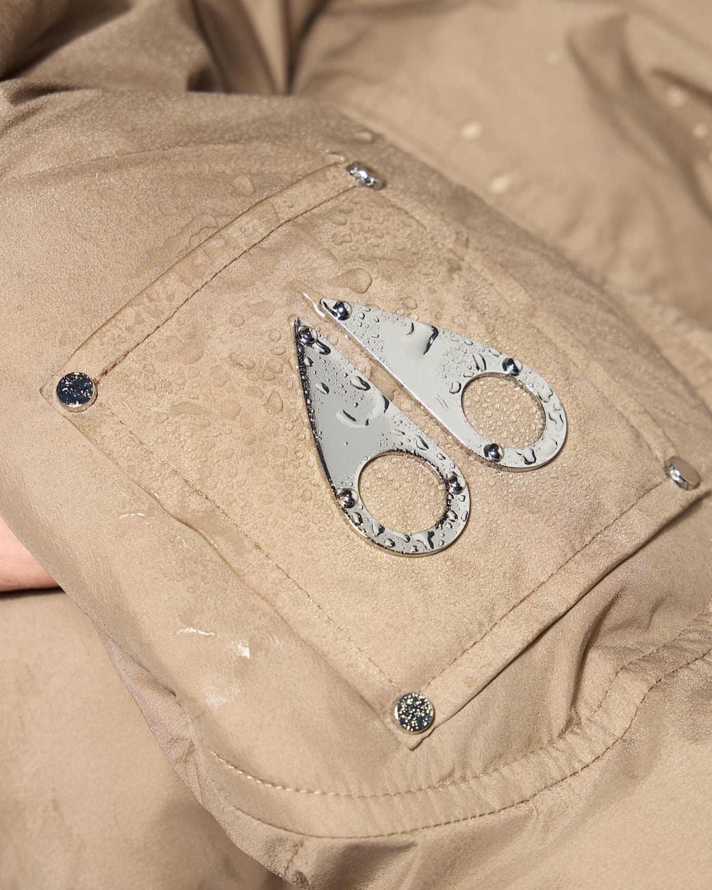 Moose Knuckles Brown Everest Hooded Down Puffer