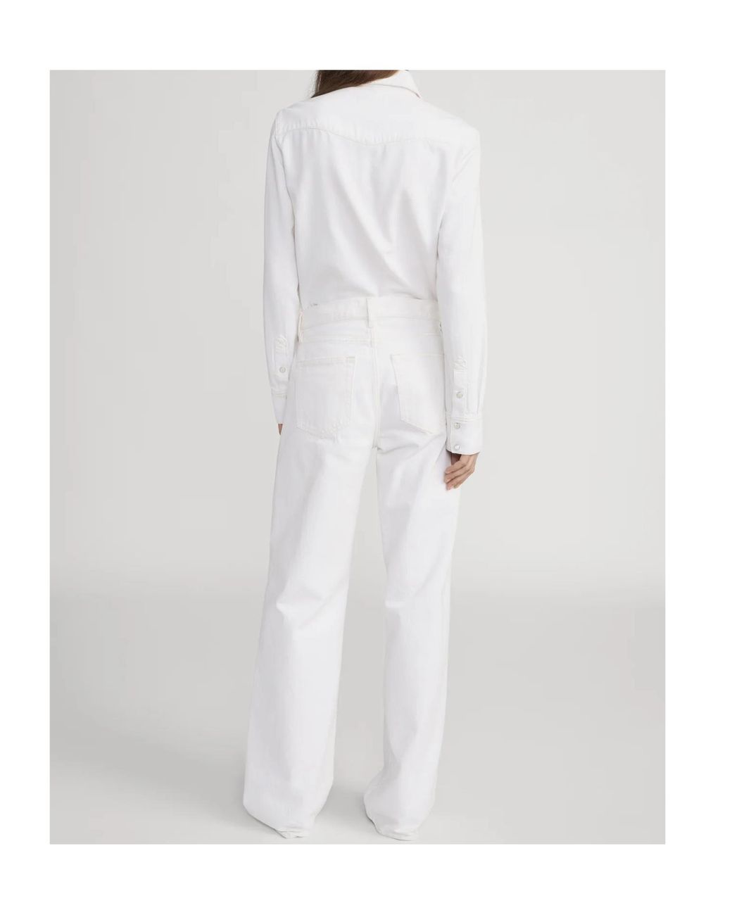 FRAME White Long Sleeved Buttoned Shirt