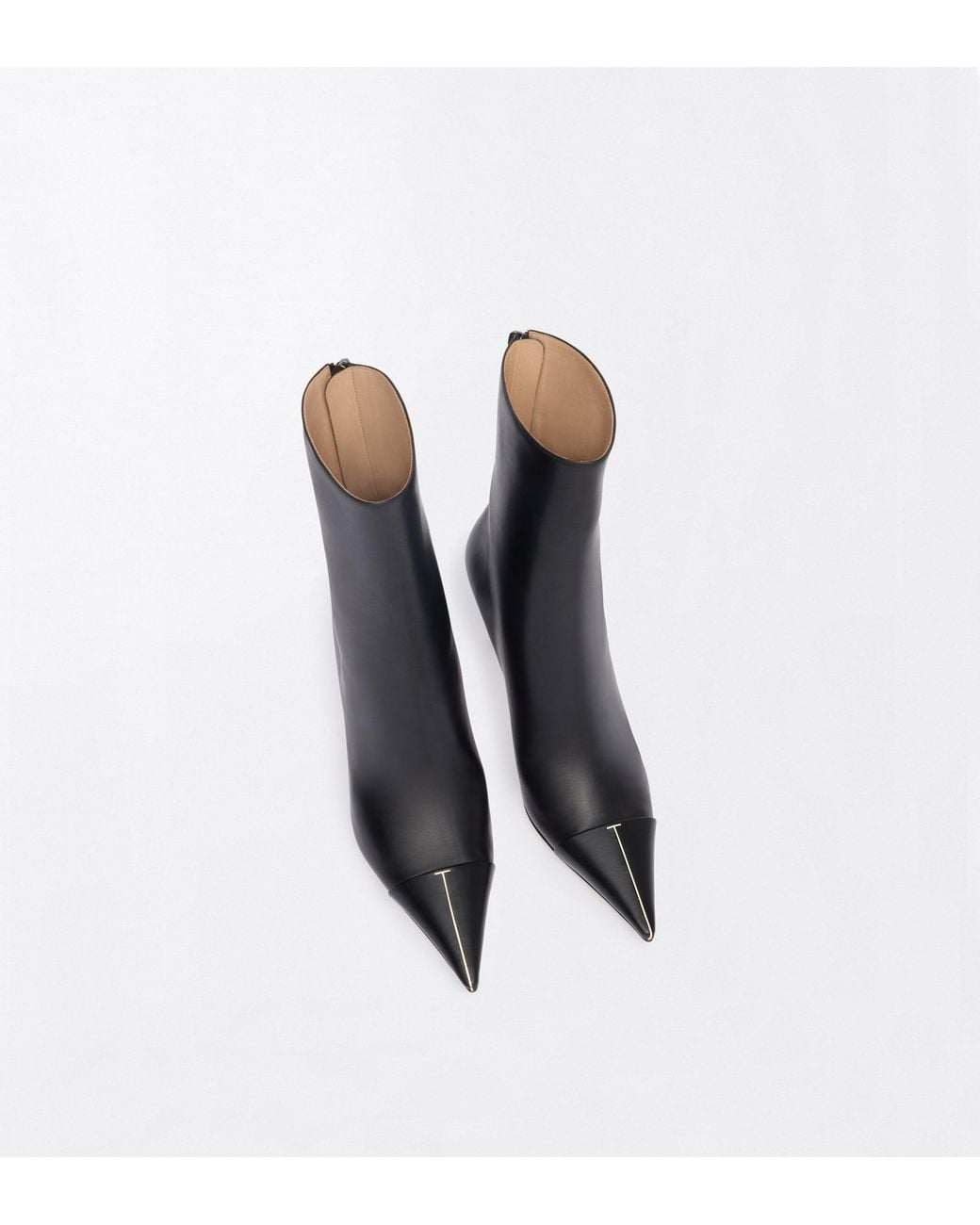 Tom Ford Black Polished Pointed-Toe Ankle Boots