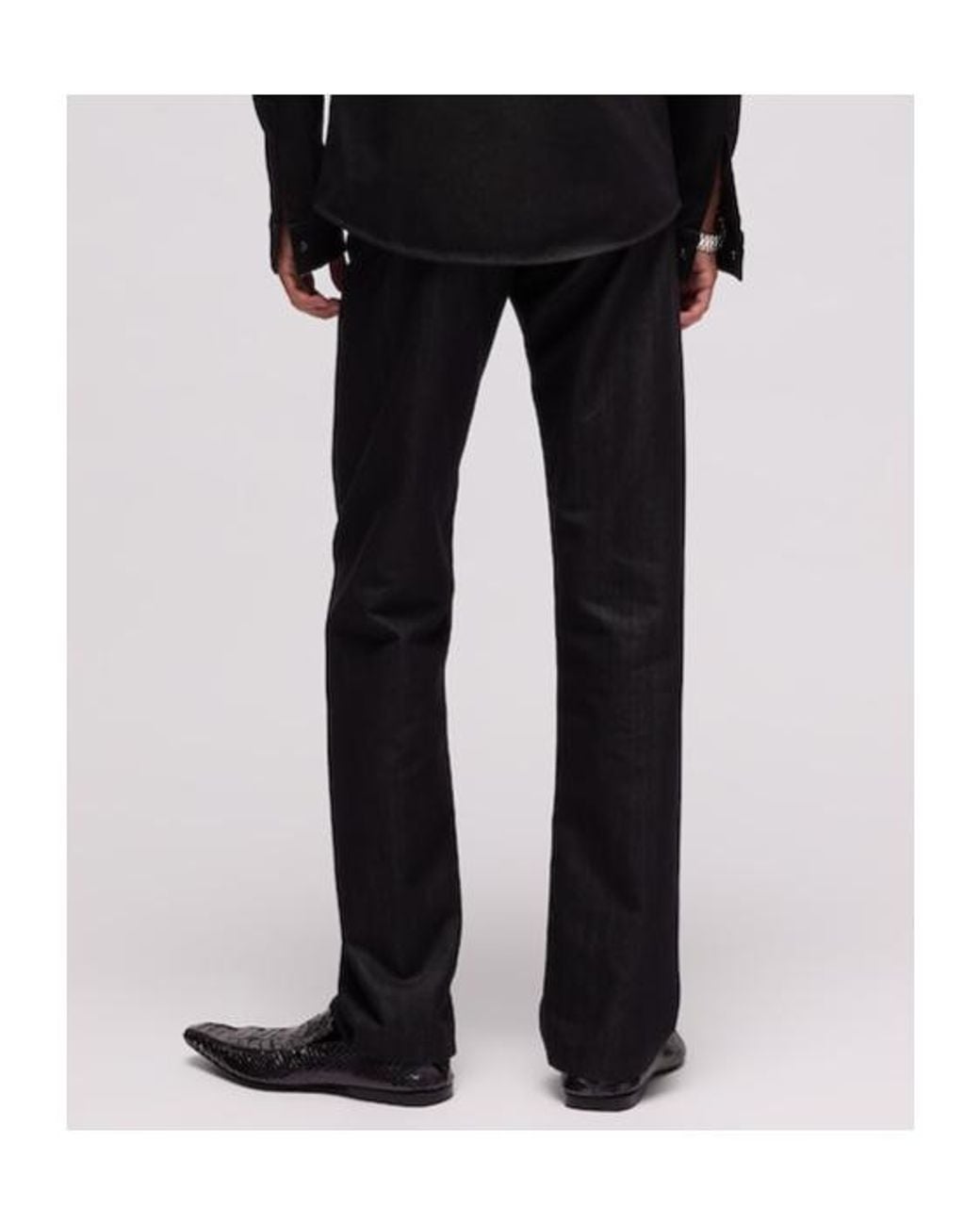Gucci Black Cotton Blend Denim Pants for men