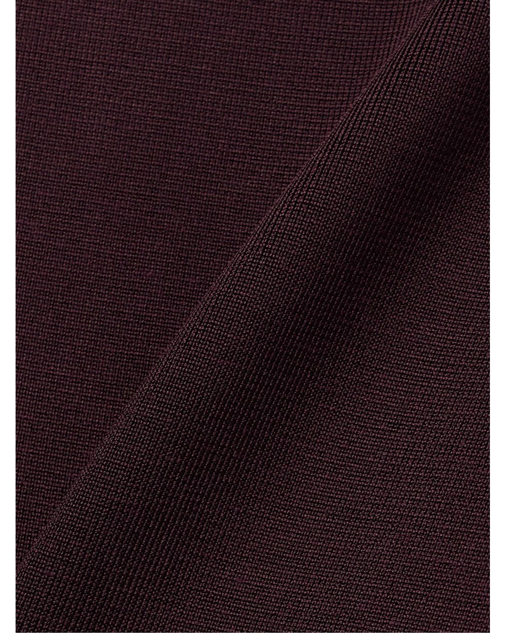 Khaite Purple Knitted Dixi Midi Dress