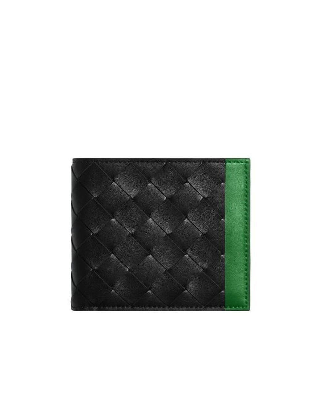 Bottega Veneta Black Intrecciato Bi-Fold Wallet for men