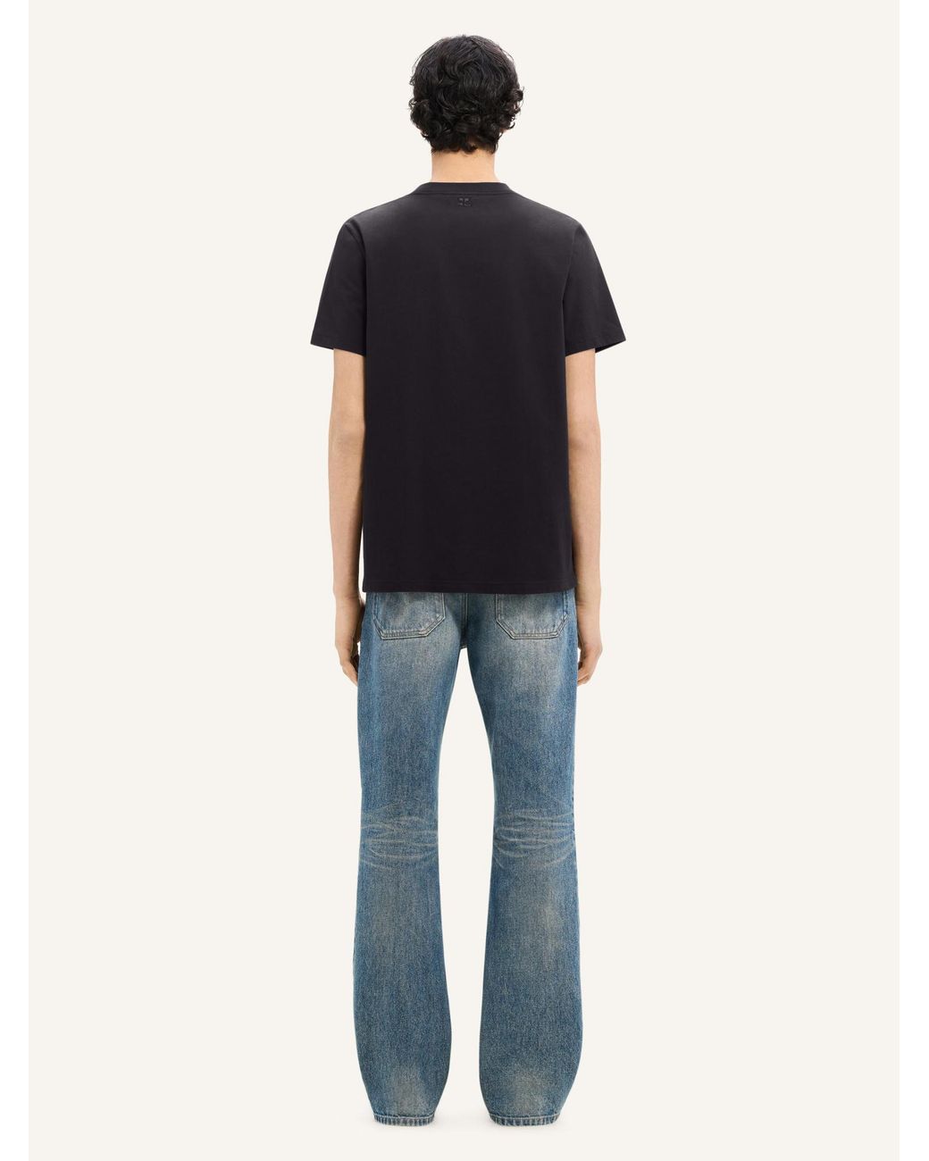 Courreges Black Courrèges Ac Crewneck T-Shirt for men