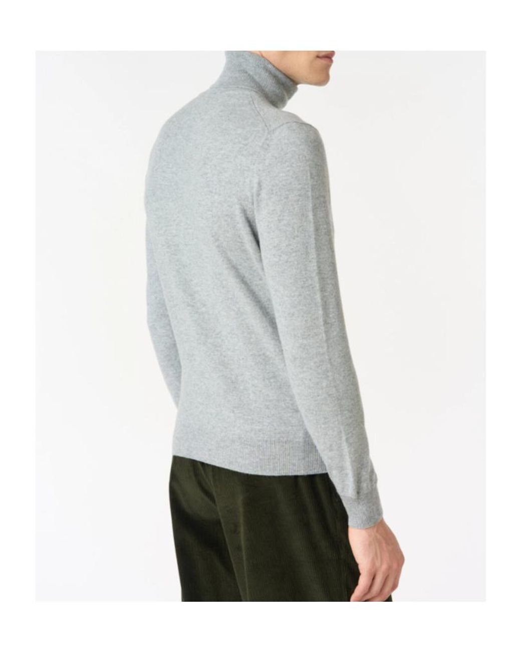 Malo Gray Turtleneck Straight Hem Jumper for men