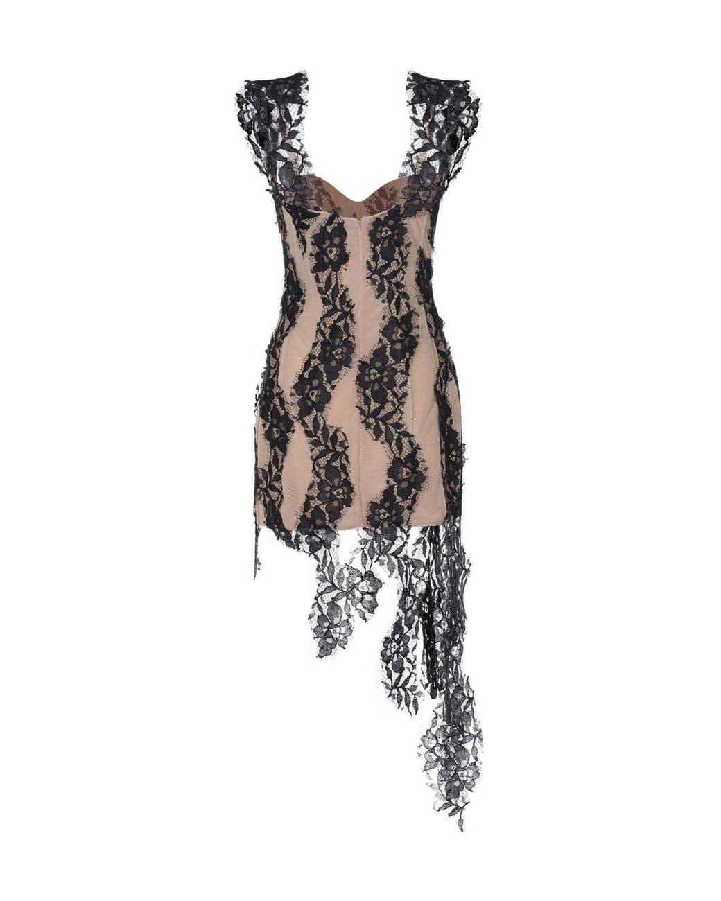 GIUSEPPE DI MORABITO White Lace Detailed Minidress