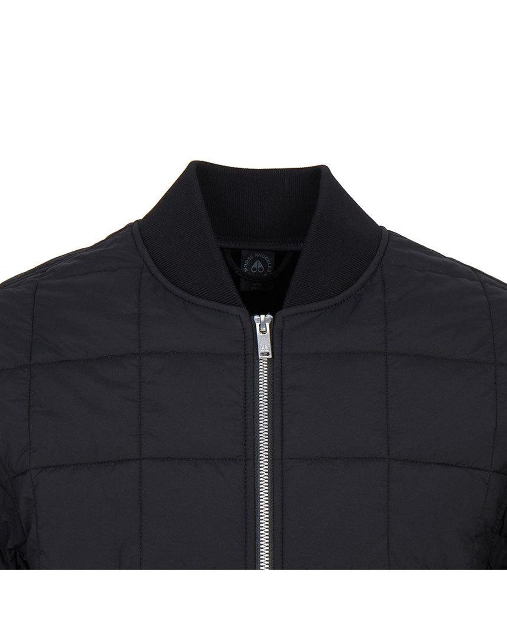 Moose Knuckles Blue Long-Sleeved Cotton-Padded Jacket for men
