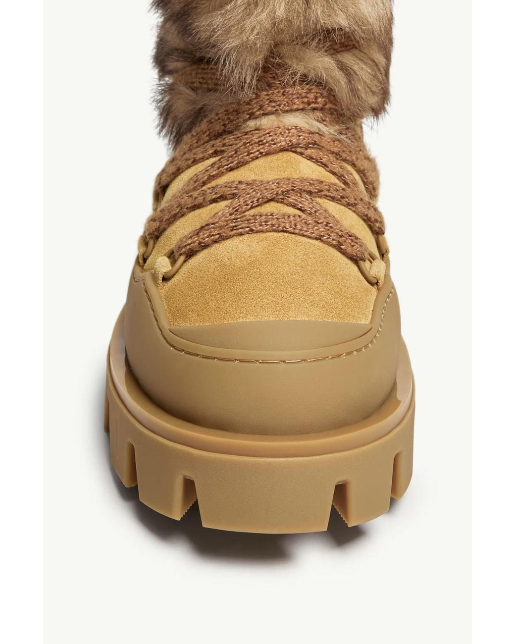 Moncler Brown Peak Après Suede Shearling Boots