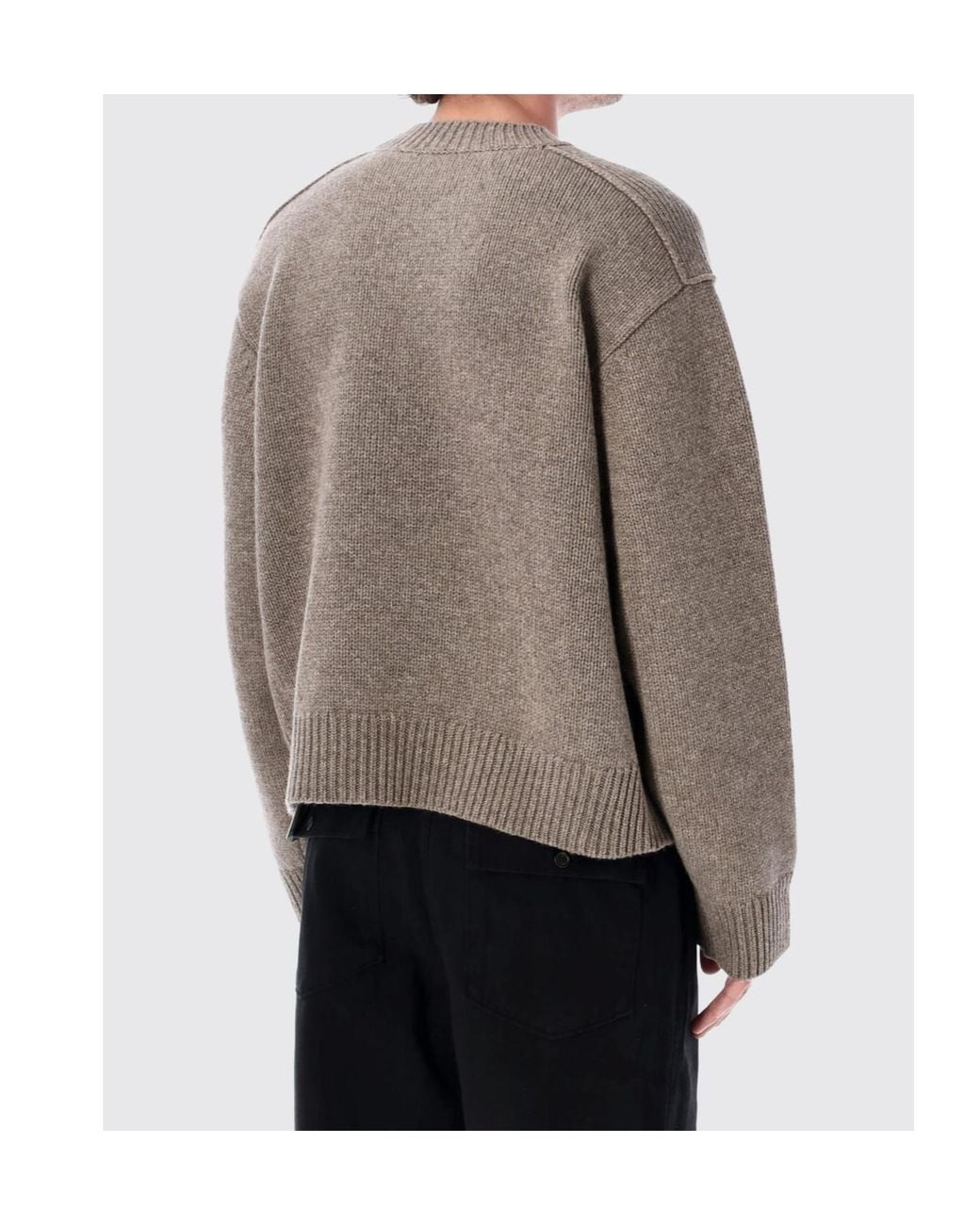 Studio Nicholson Gray Berez Ribbed Knitted Sweater for men
