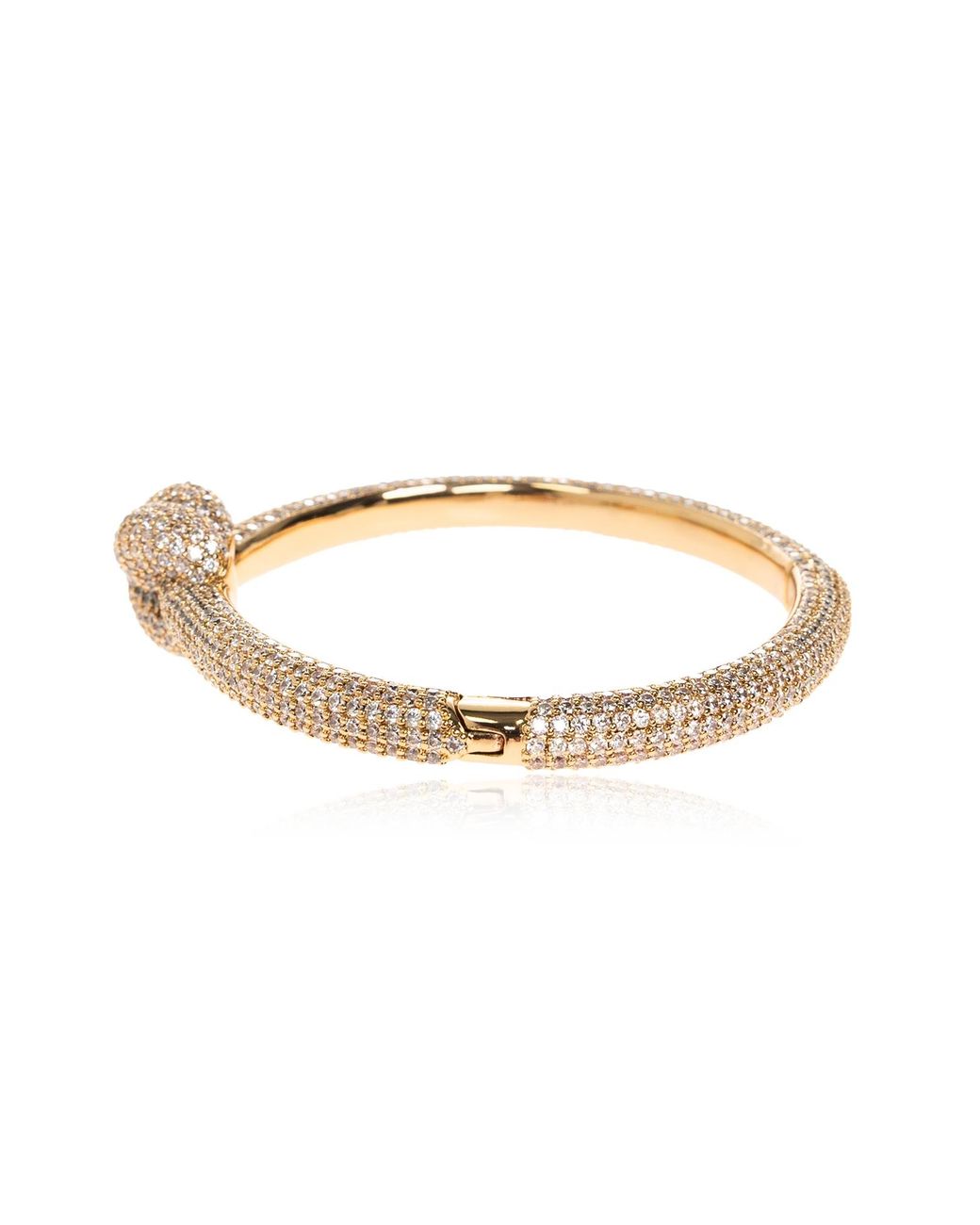 Self-Portrait White Crystal Knot Bracelet