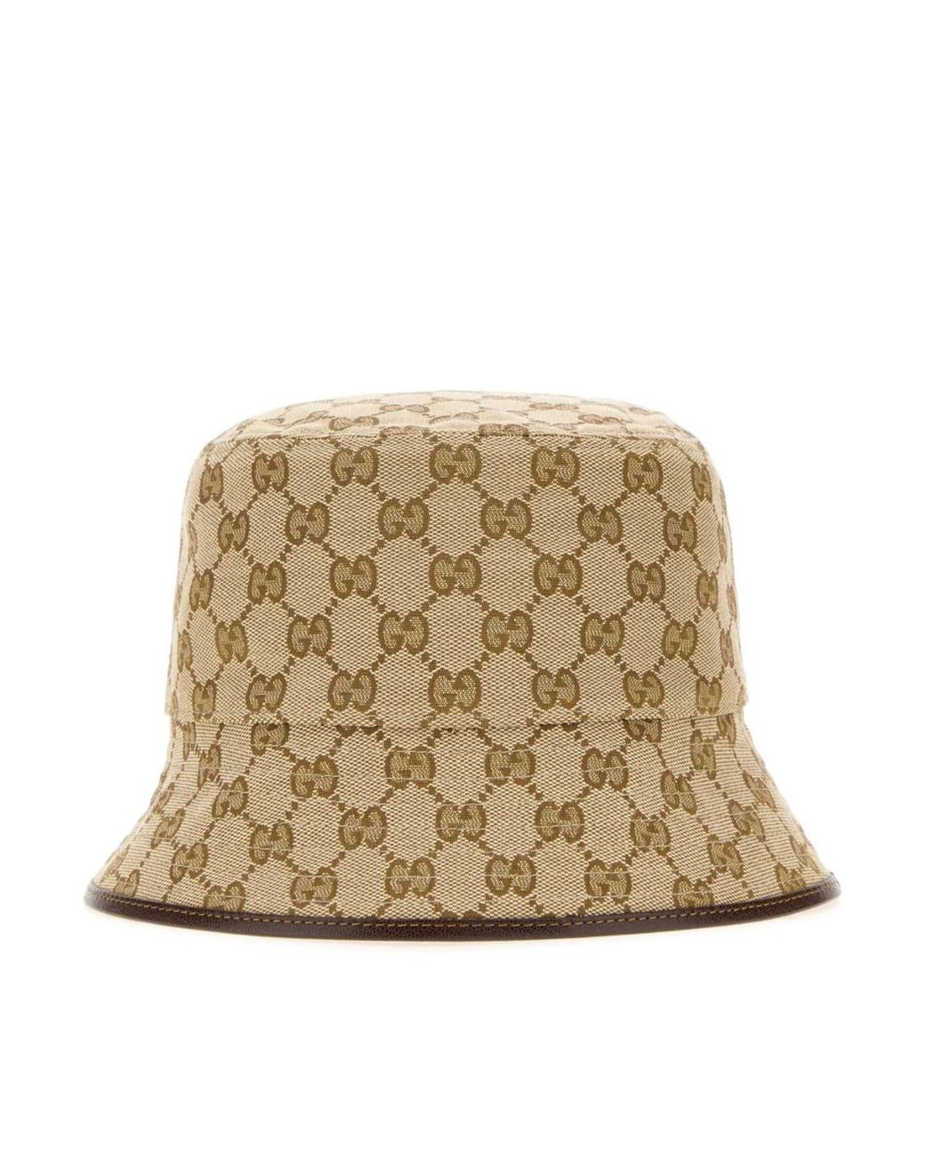 Gucci Natural Gg Monogrammed Bucket Hat
