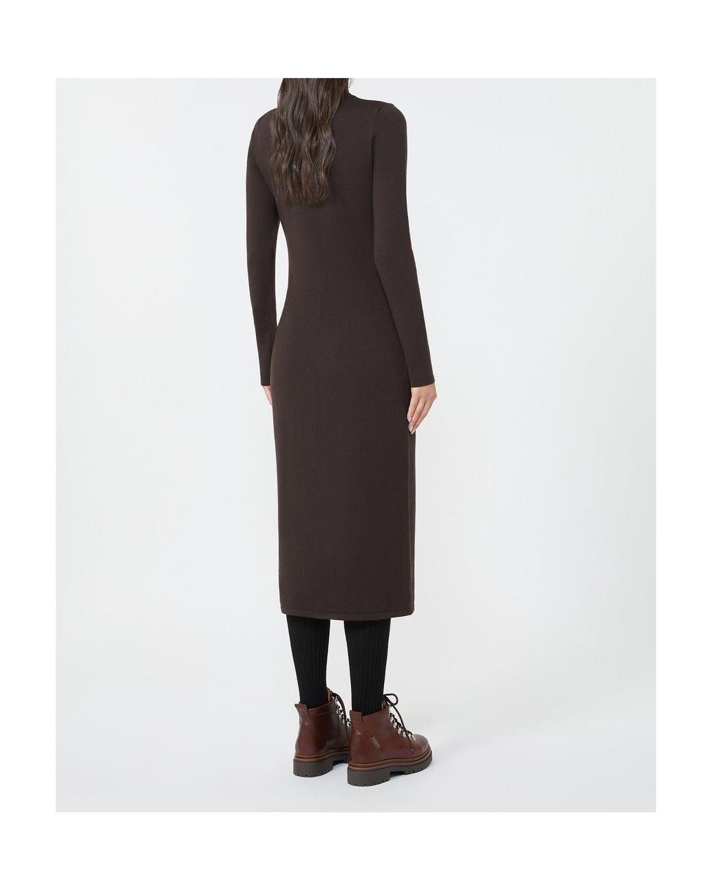 Weekend by Maxmara Brown Long-Sleeved Dress