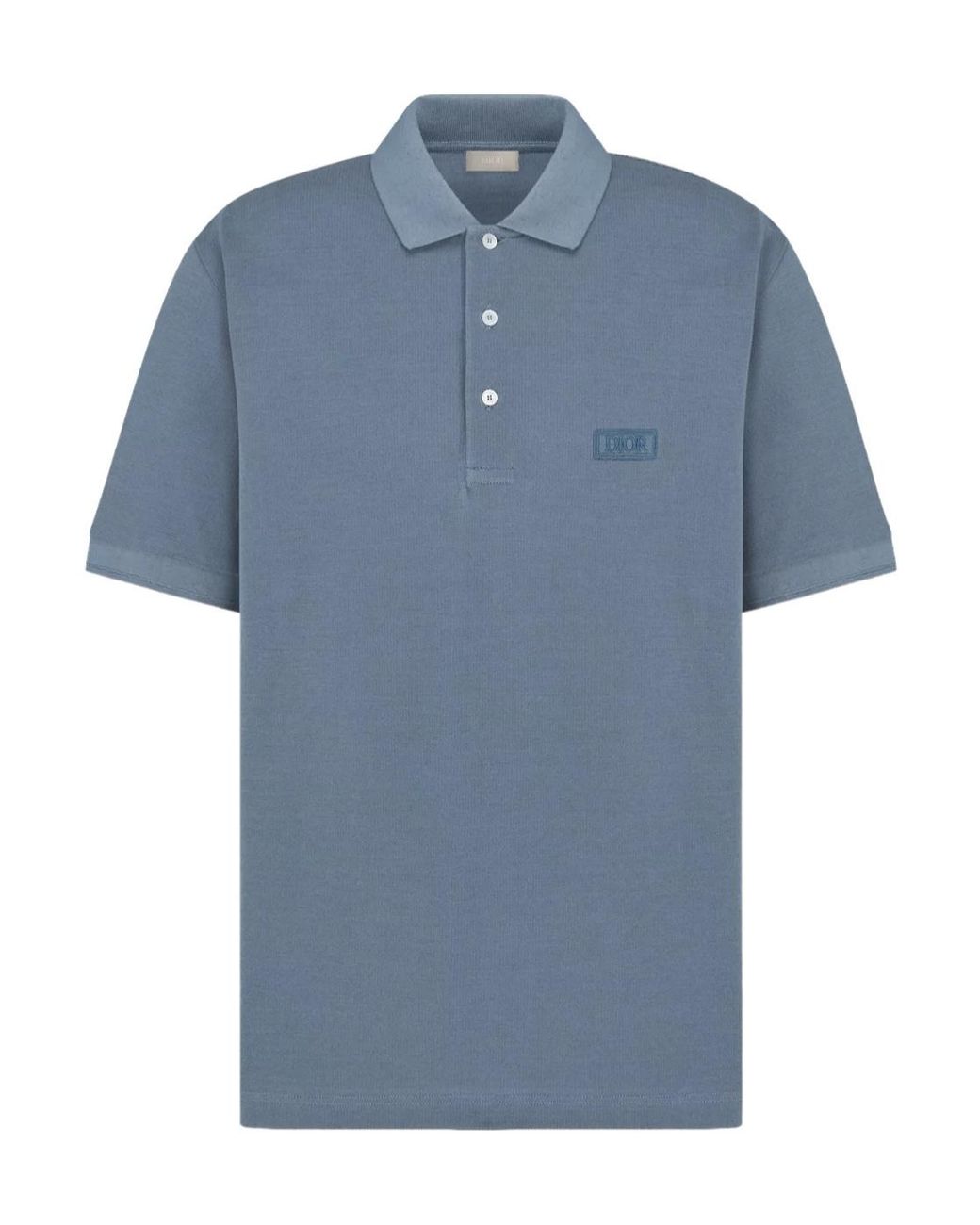 Dior Blue Homme Short-Sleeved Polo Shirt for men
