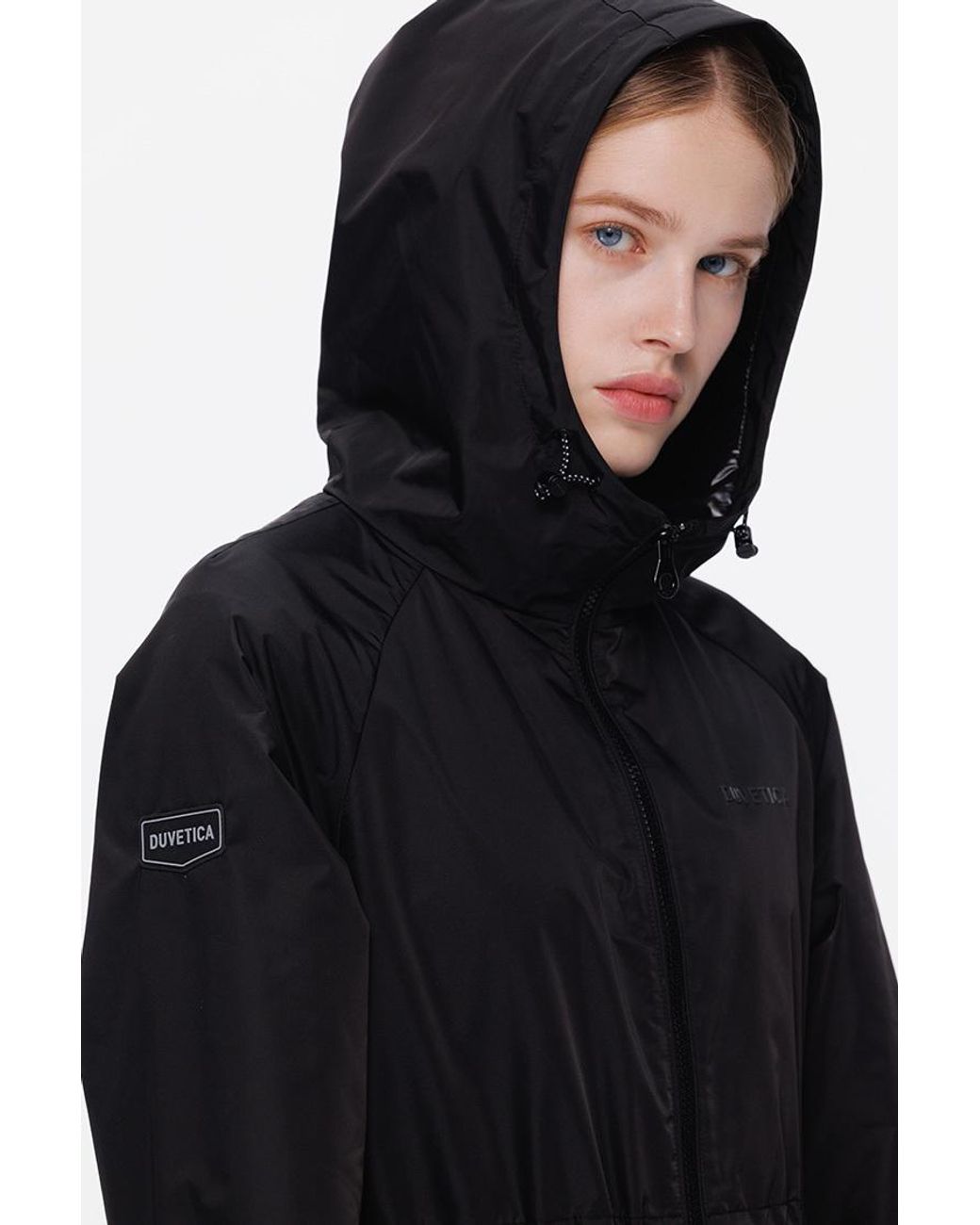 Duvetica Black Hooded Parker Coat