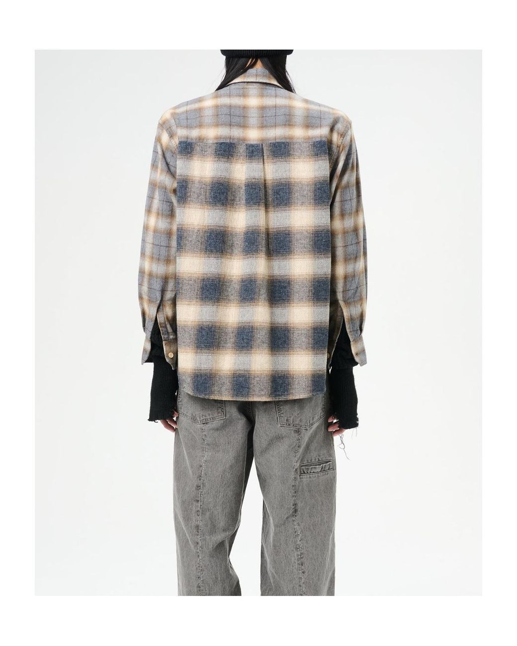 Our Legacy Green Above Check Pattern Buttoned Shirt for men