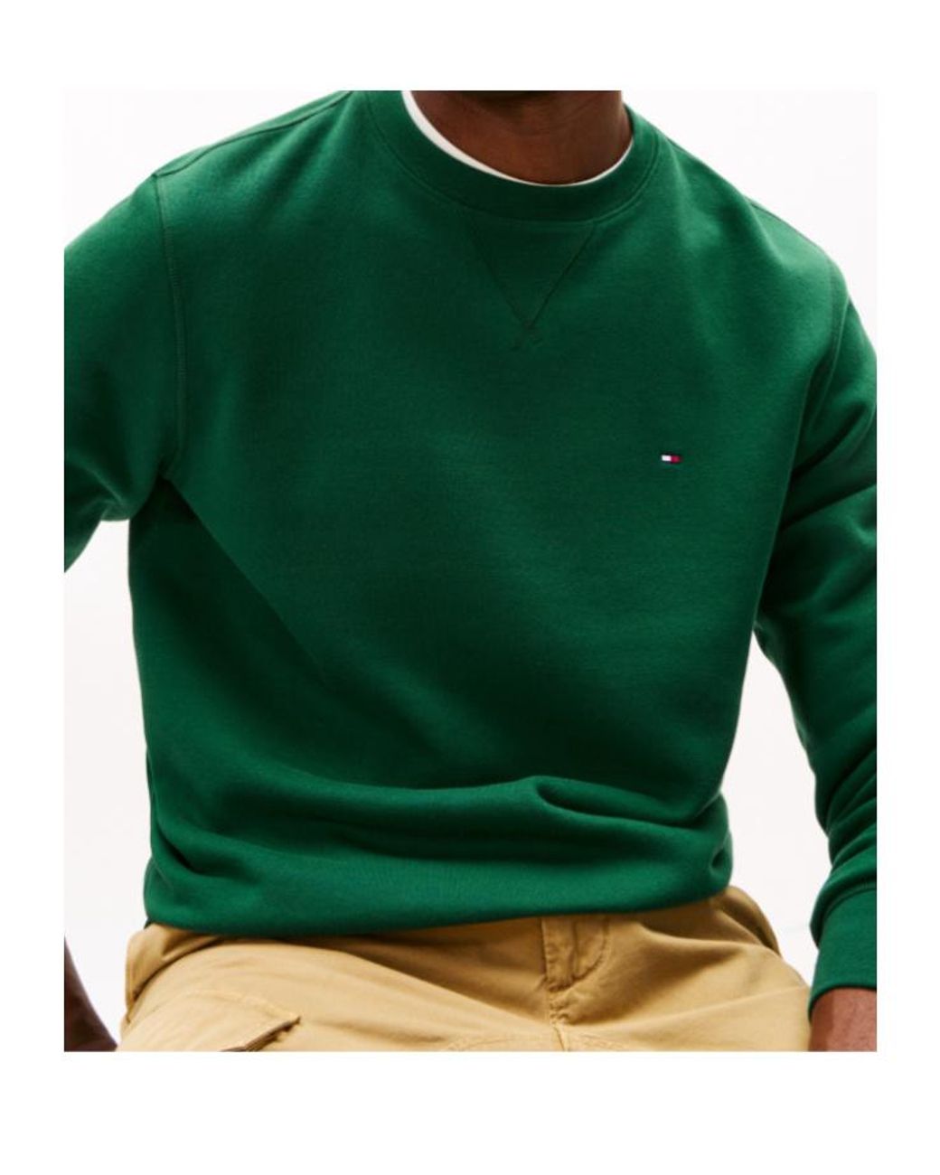 Tommy Hilfiger Green Essential Fleece Sweatshirt for men