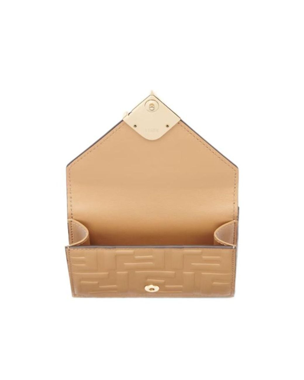 Fendi Natural Ff Diamonds Tri-Fold Wallet