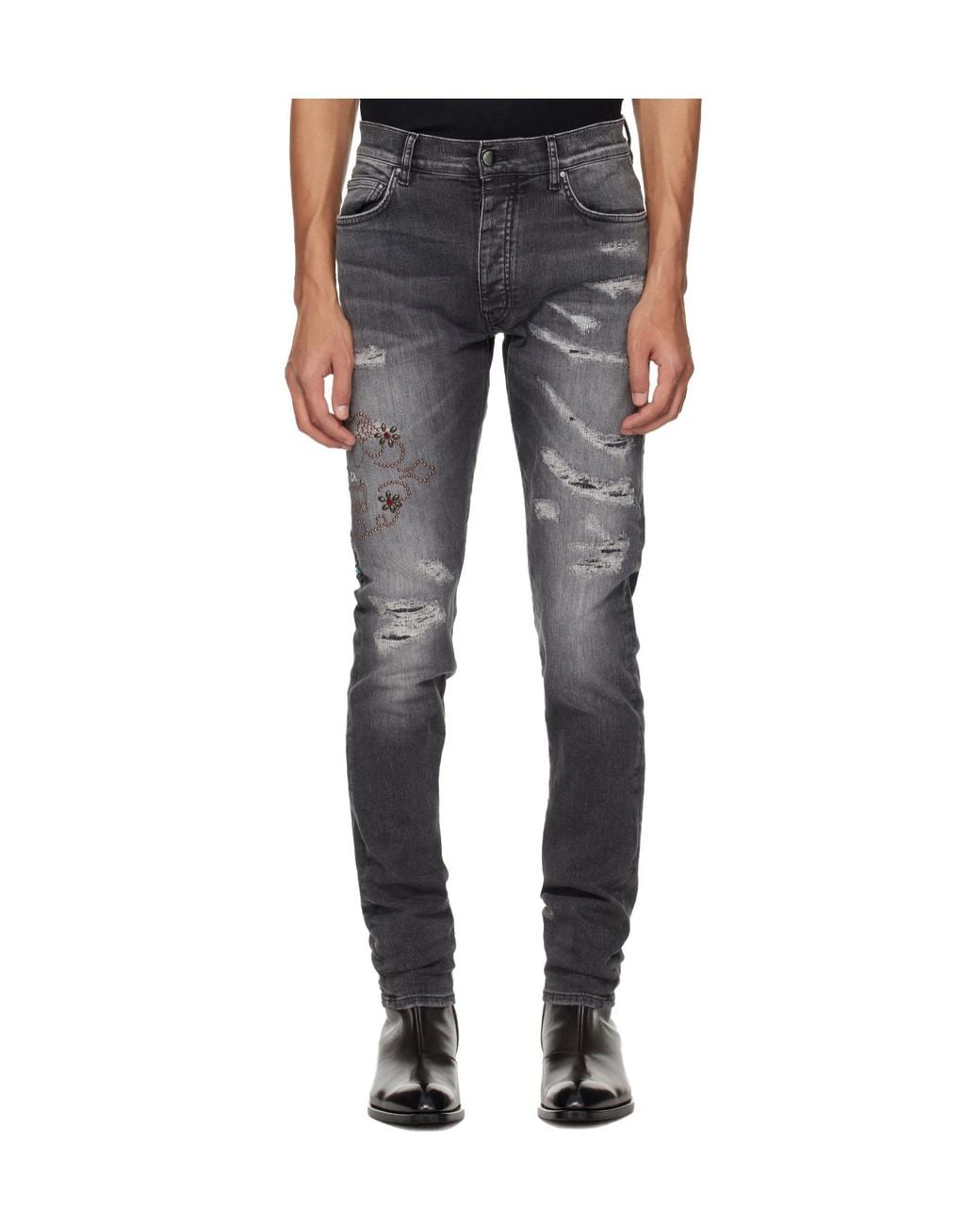 Amiri Blue Hollywood Studded Jeans for men