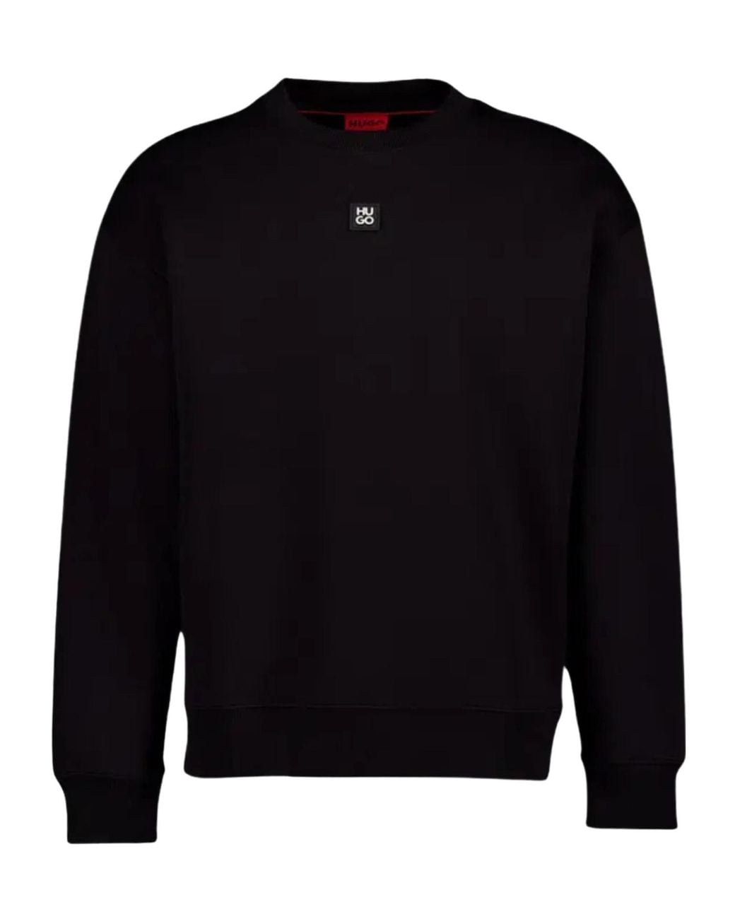 Boss Blue Logo Patch Crewneck Sweatshirt for men