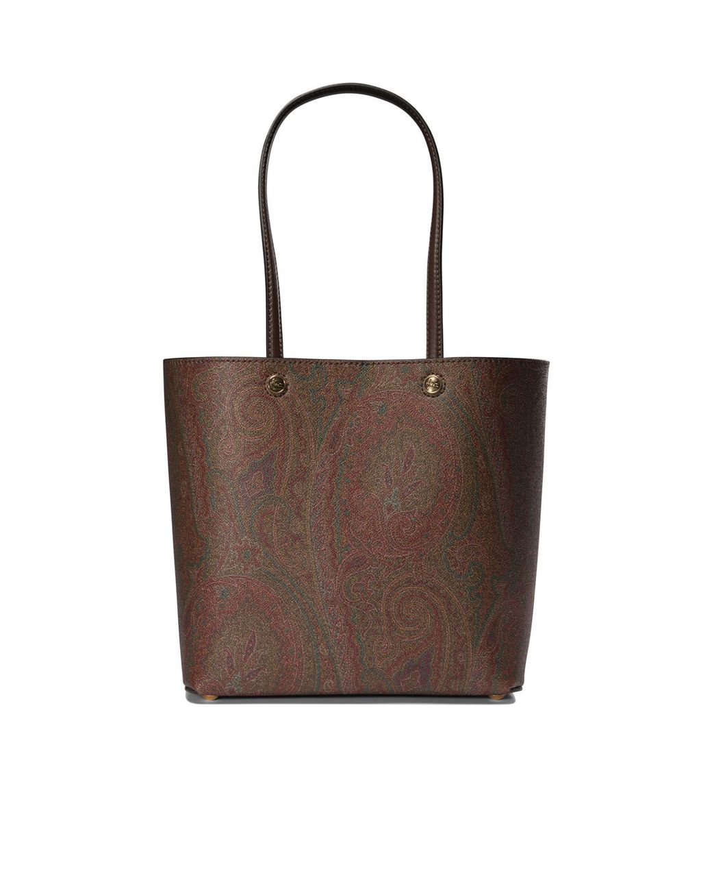 Etro Brown Paisley Printed Essential Medium Tote Bag
