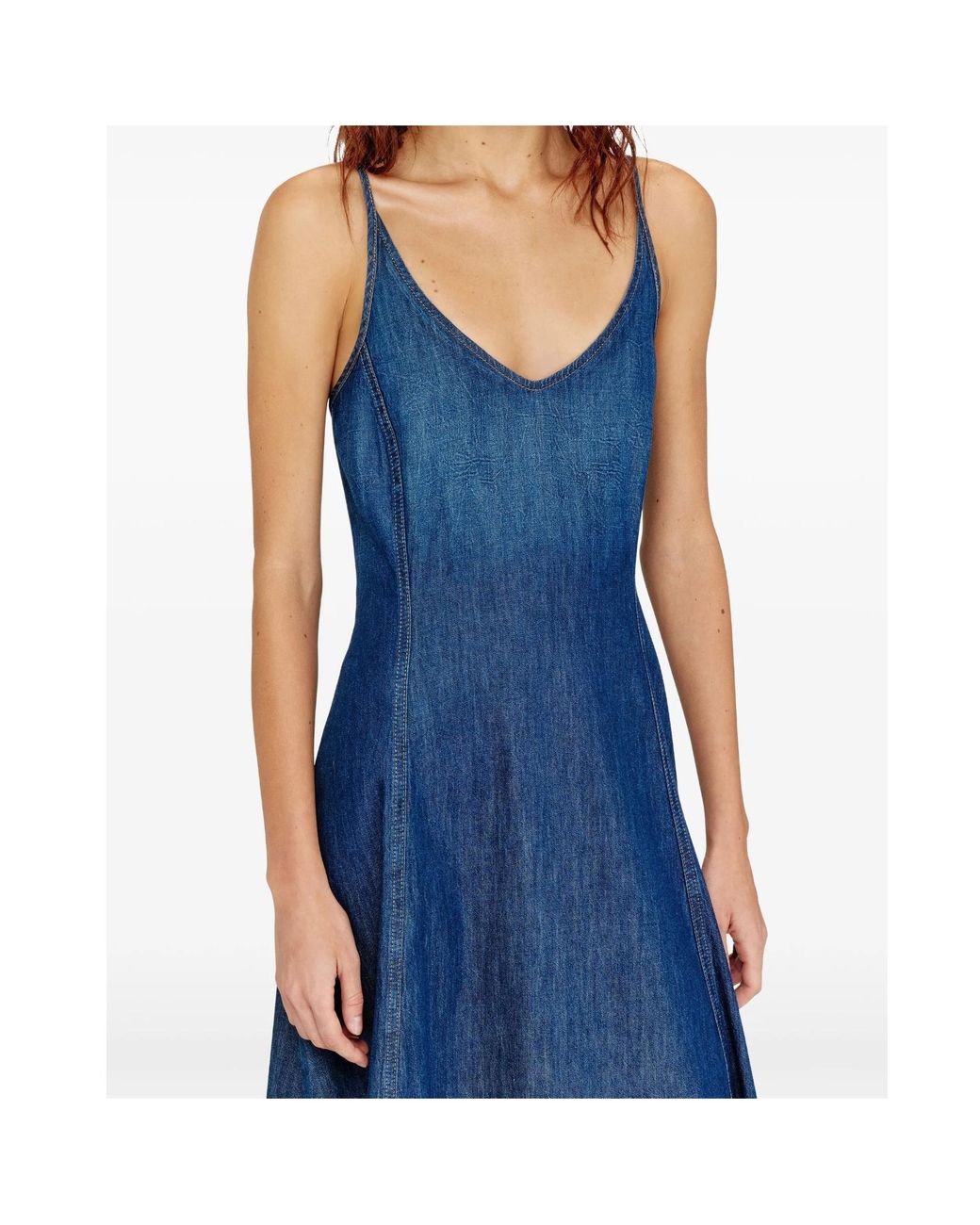 DIESEL Blue De-Beld-D Midi Dress